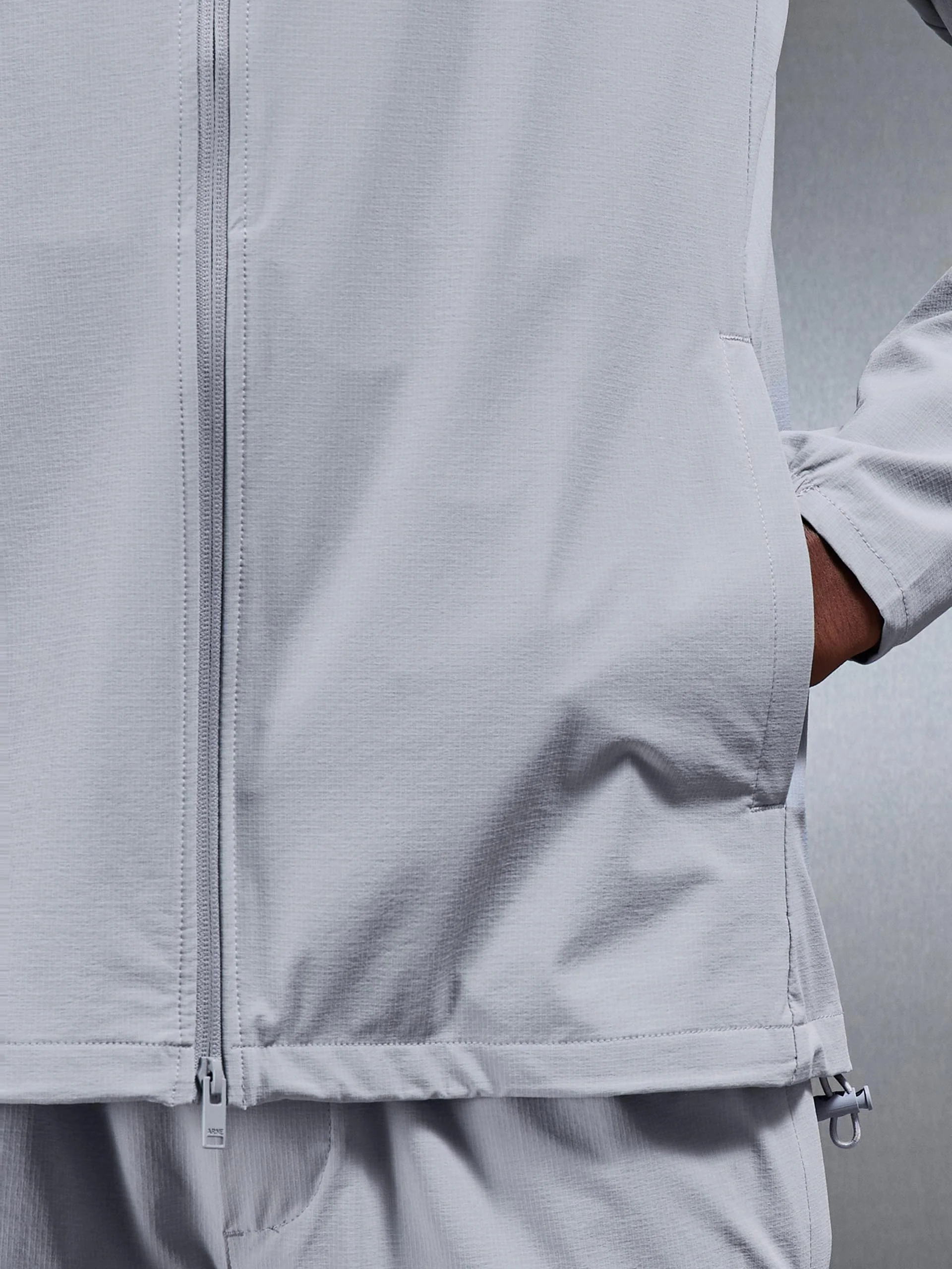 Active Technical Windbreaker in Mid Grey - Image 4