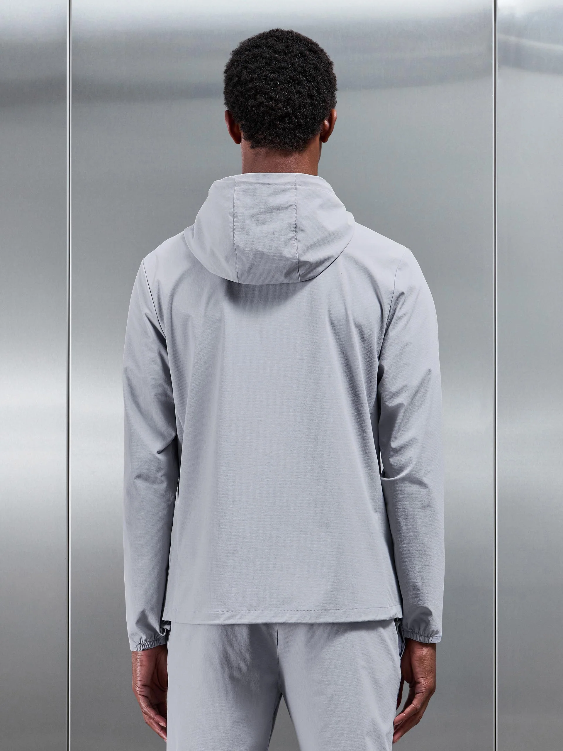 Active Technical Windbreaker in Mid Grey - Image 5
