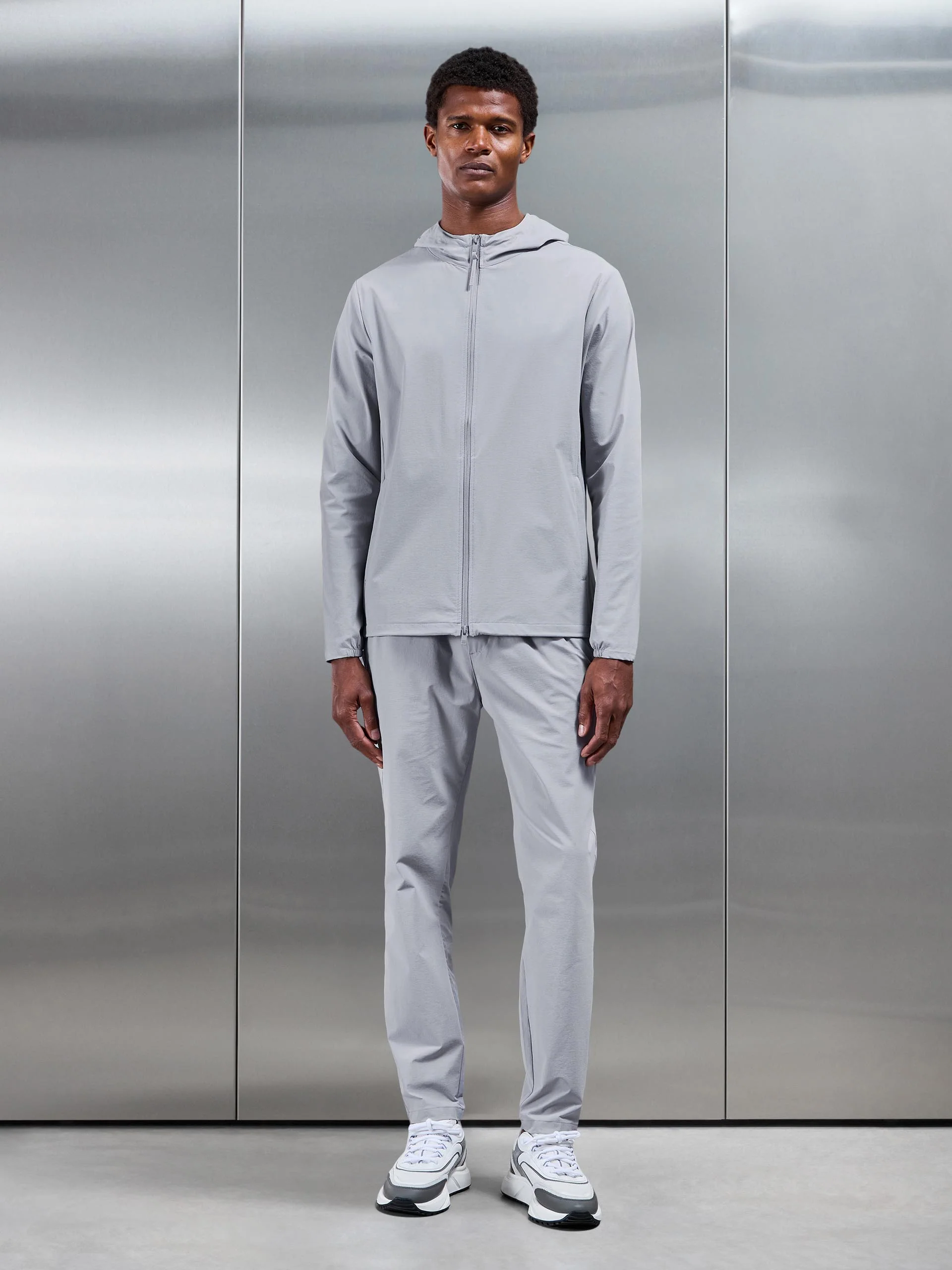 Active Technical Windbreaker in Mid Grey - Image 7