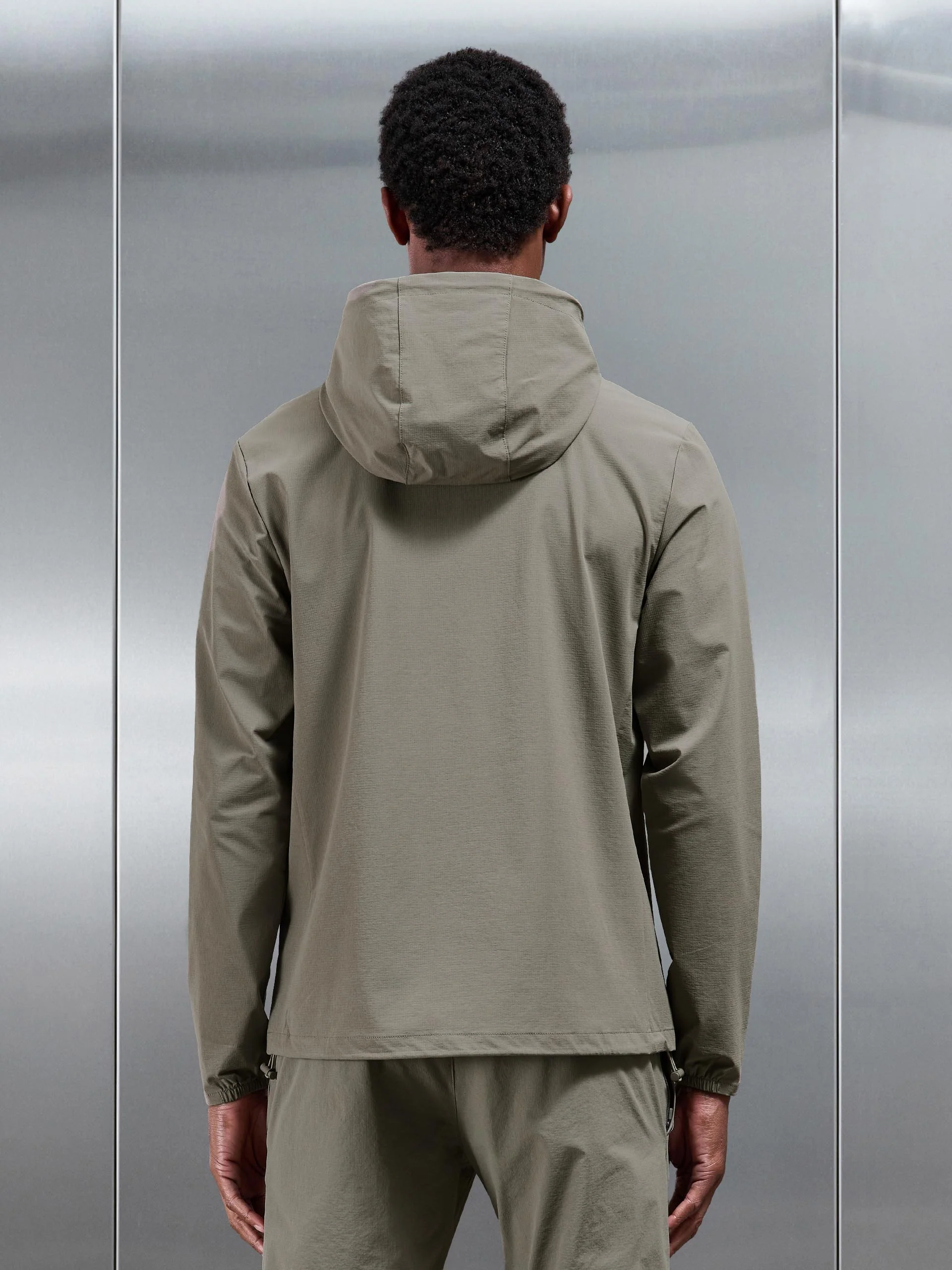 Active Technical Windbreaker in Olive - Image 3