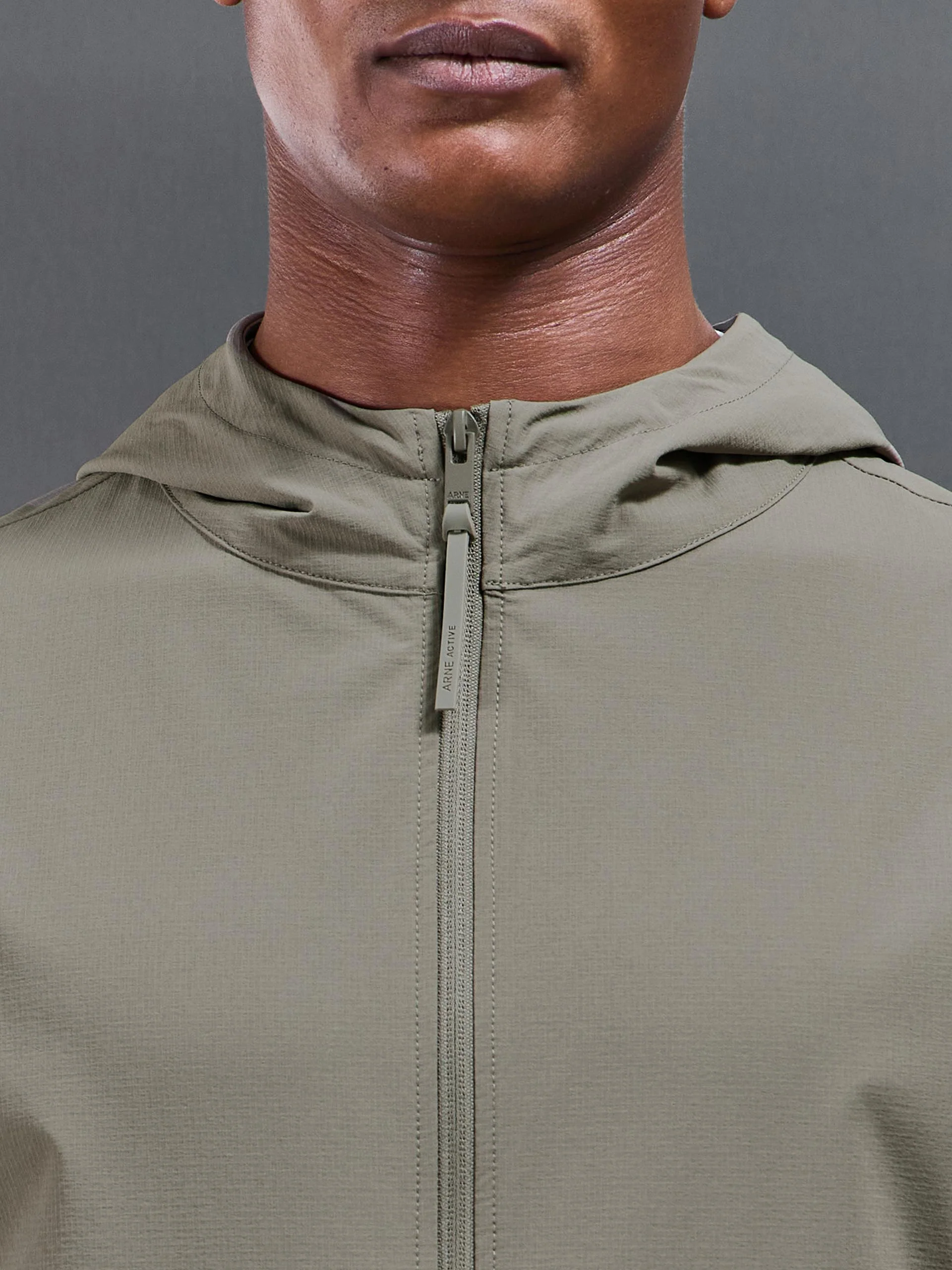 Active Technical Windbreaker in Olive - Image 4