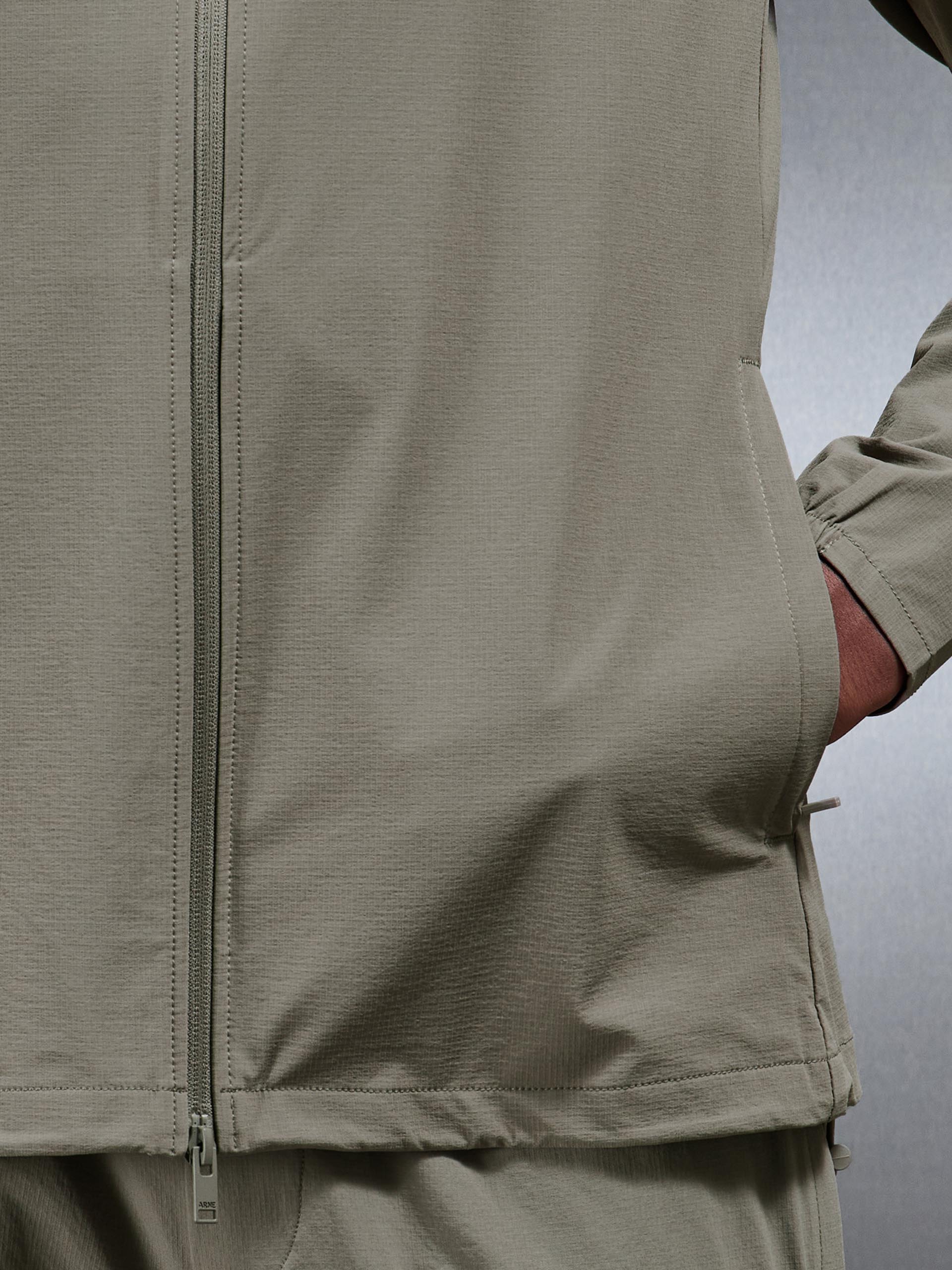 Active Technical Windbreaker in Olive - Image 5