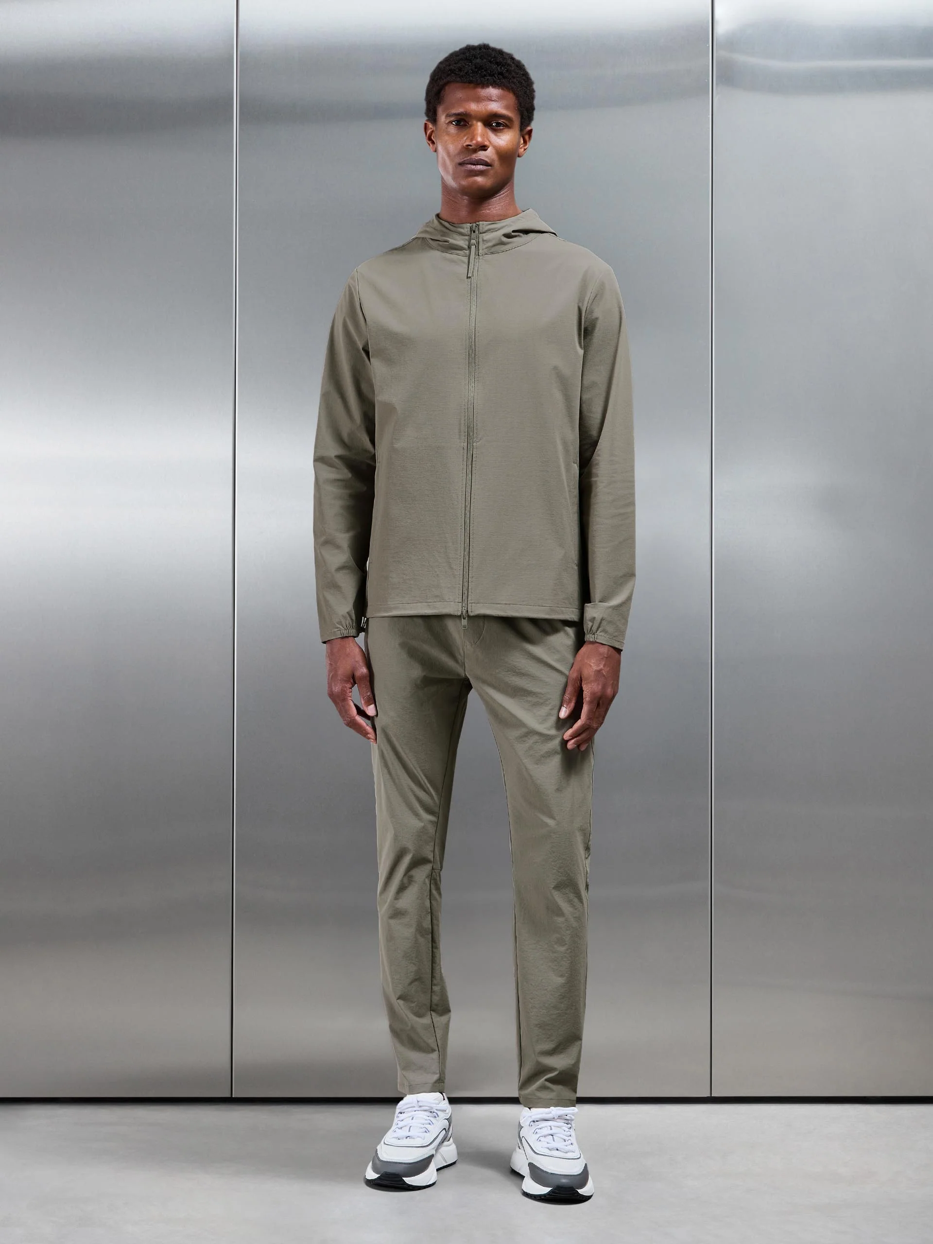 Active Technical Windbreaker in Olive - Image 6
