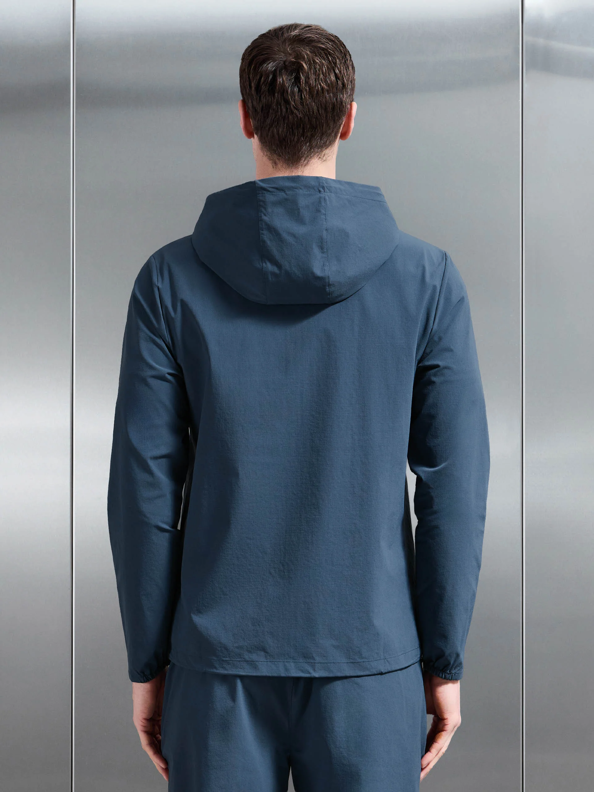 Active Technical Windbreaker in Steel Blue - Image 3