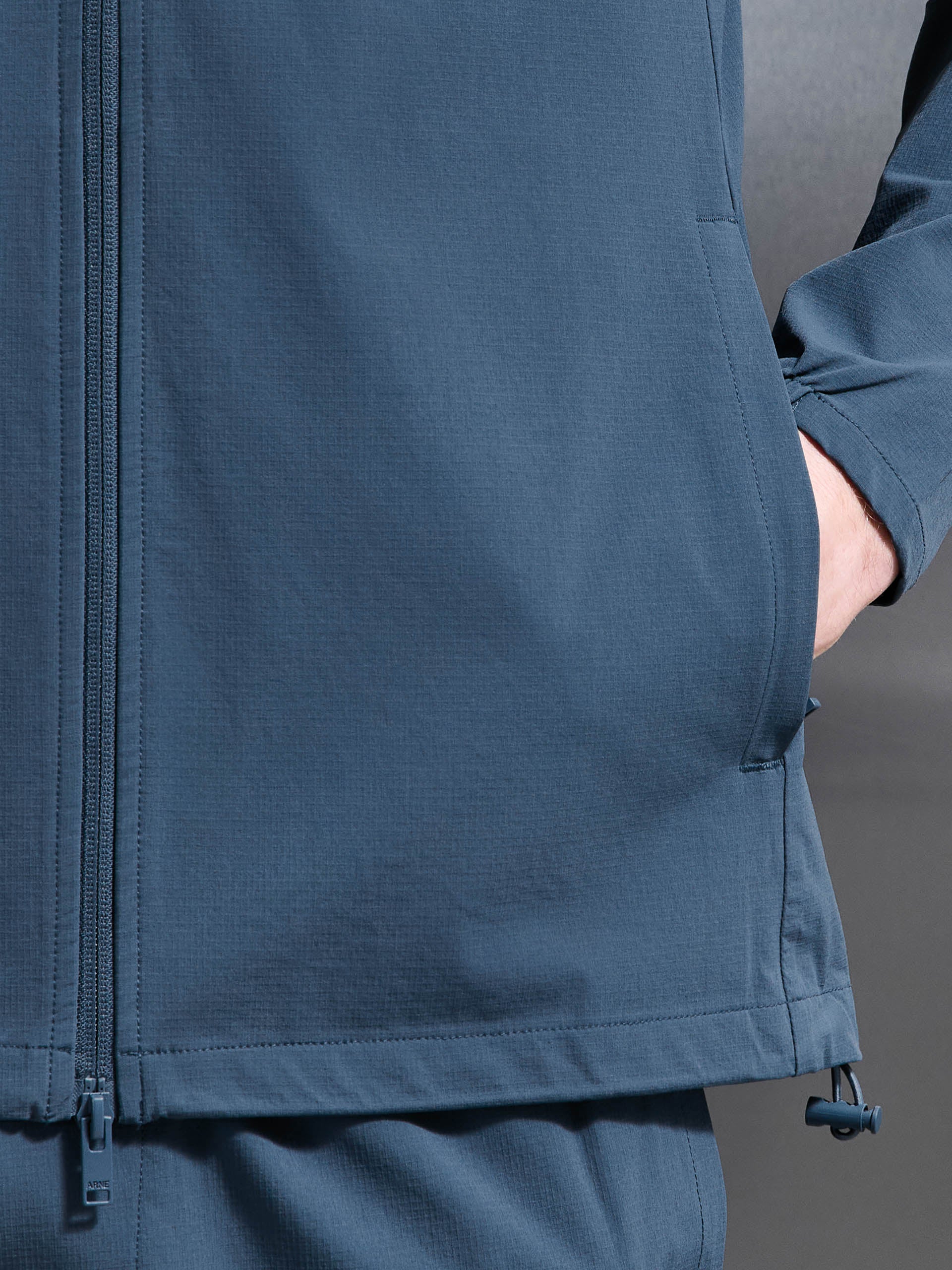 Active Technical Windbreaker in Steel Blue - Image 4
