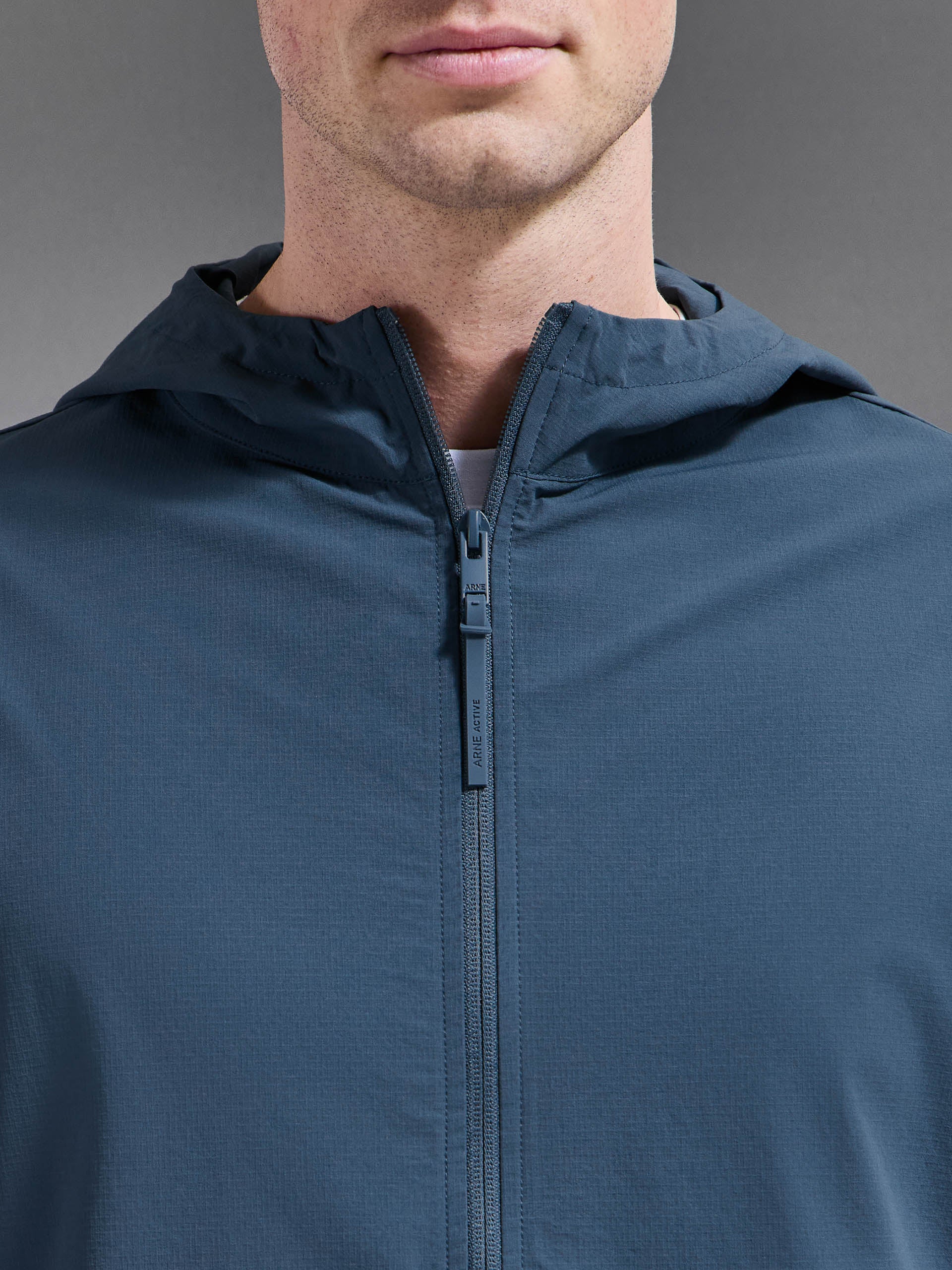 Active Technical Windbreaker in Steel Blue - Image 5