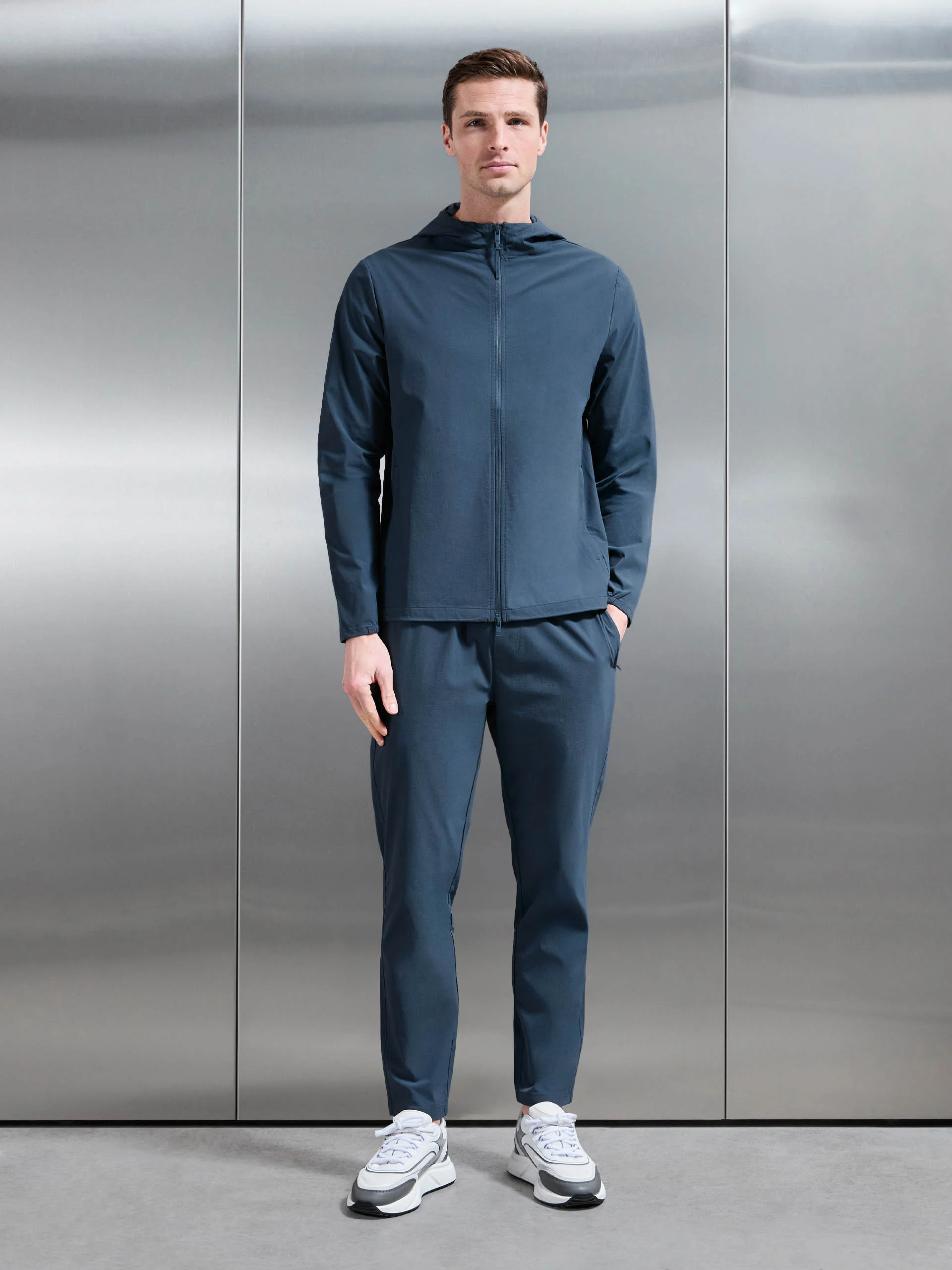 Active Technical Windbreaker in Steel Blue - Image 7