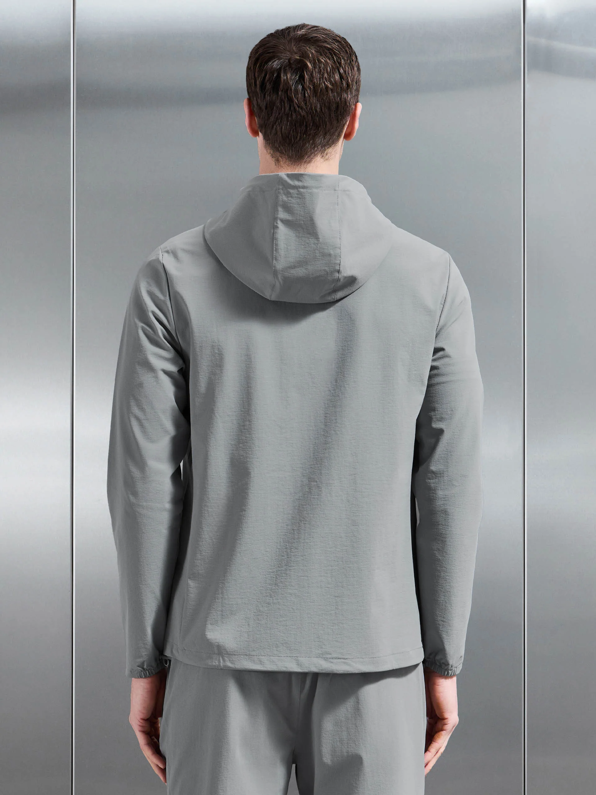Active Technical Windbreaker in Steel Grey - Image 3
