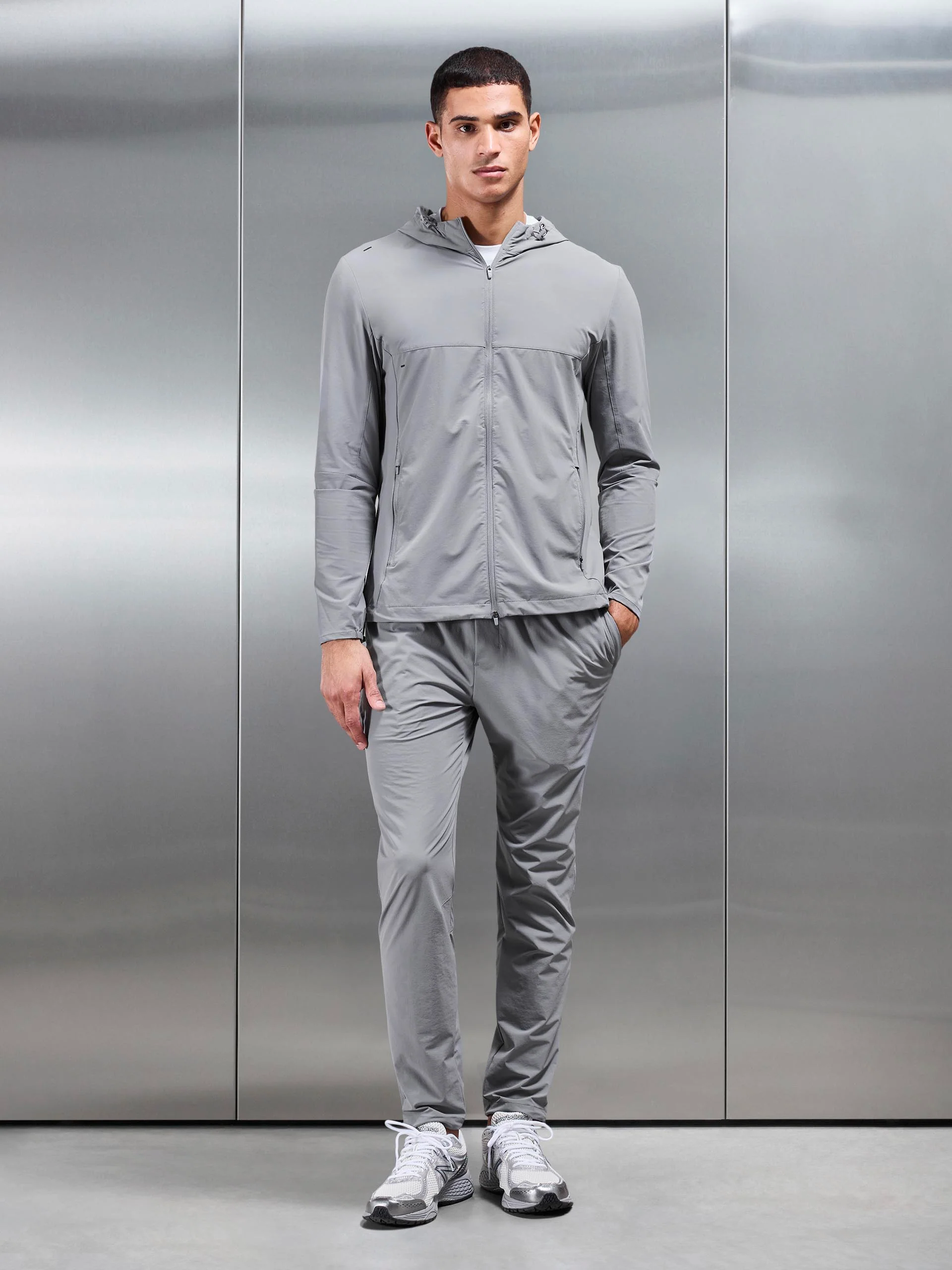 Active Windbreaker in Mid Grey - Image 4