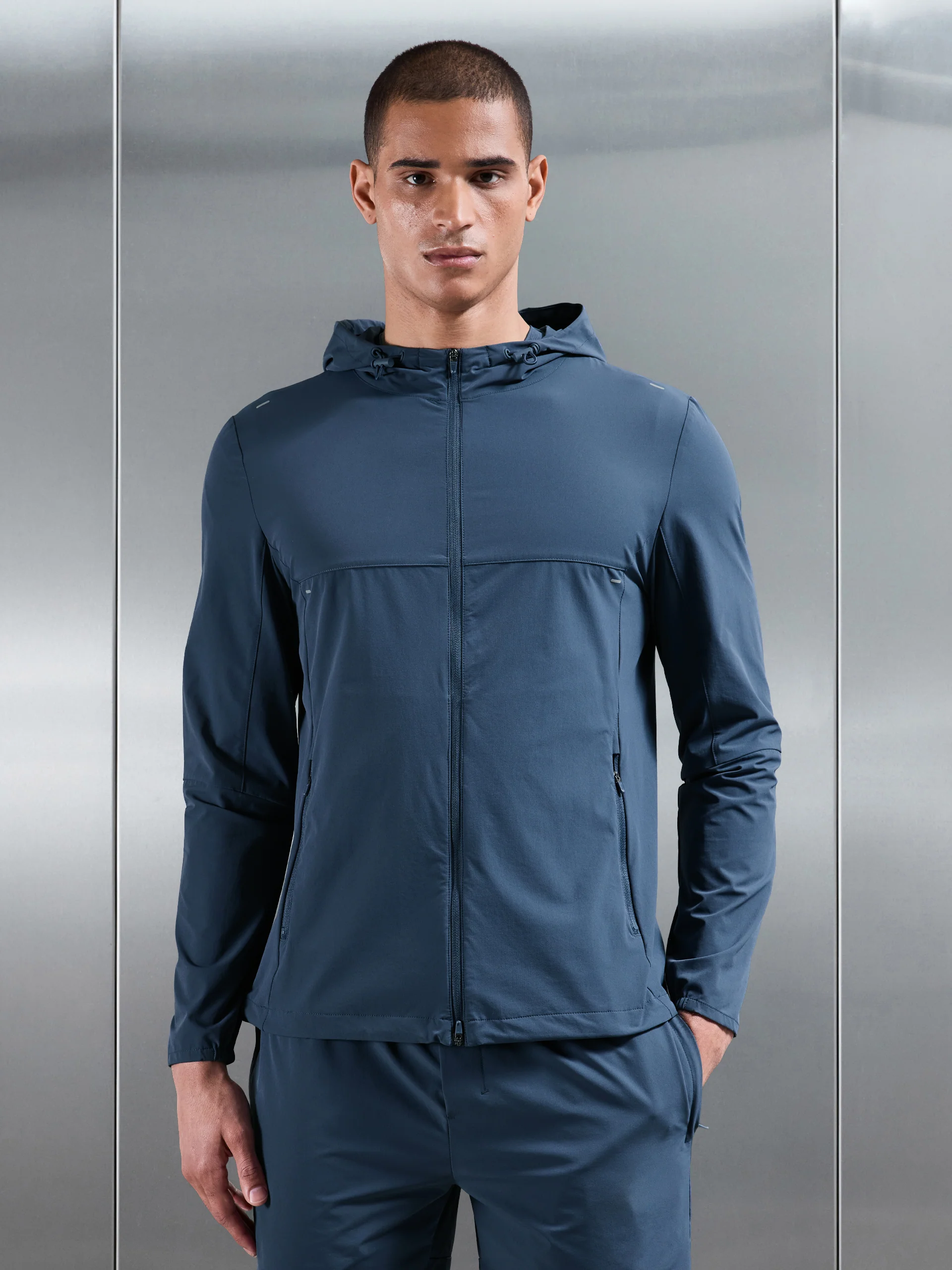 Active Windbreaker in Steel Blue - Image 3