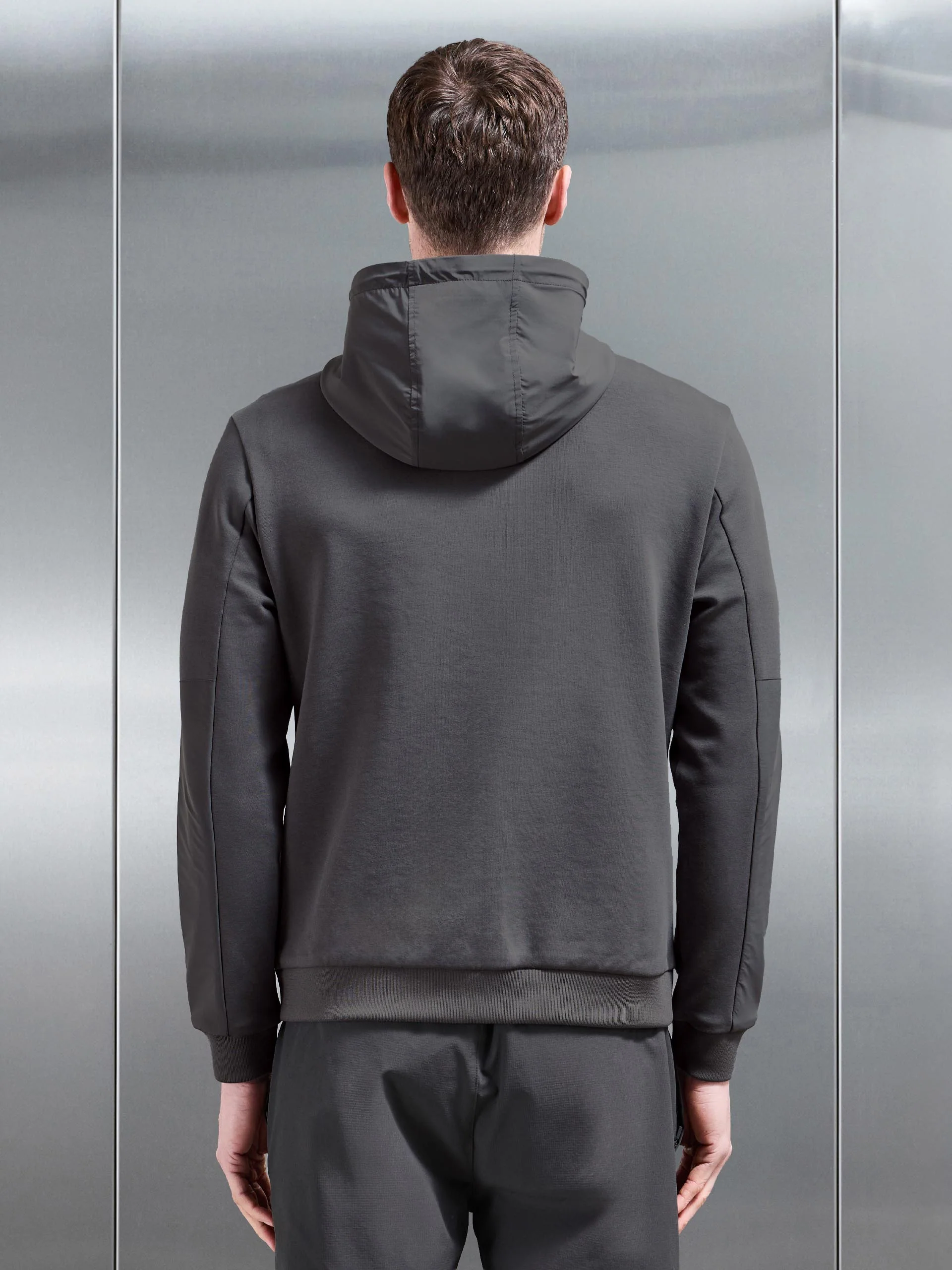 Apex Hybrid Jersey Windbreaker in Grey - Image 5