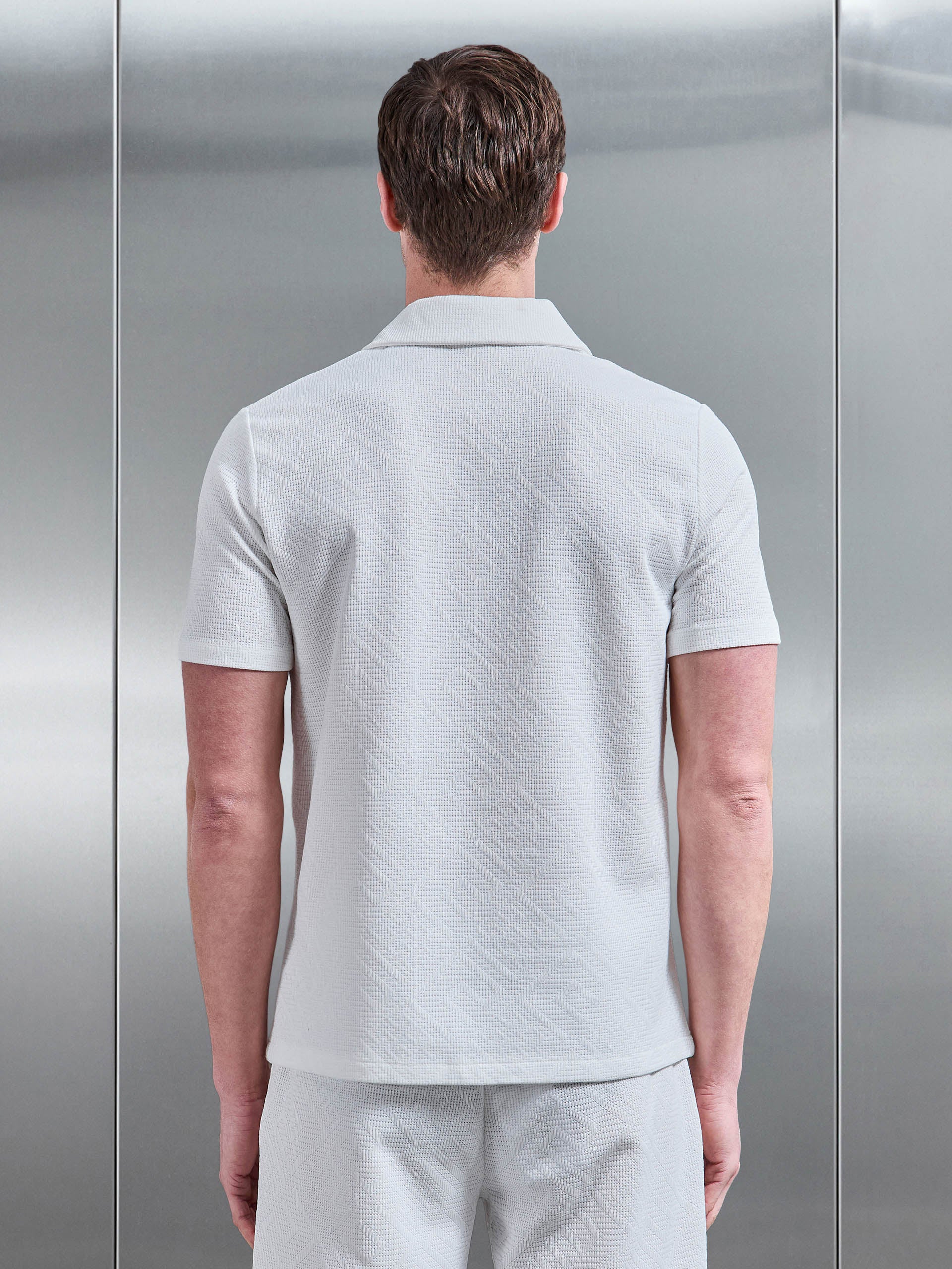 Aztec Revere Collar Shirt in White - Image 3