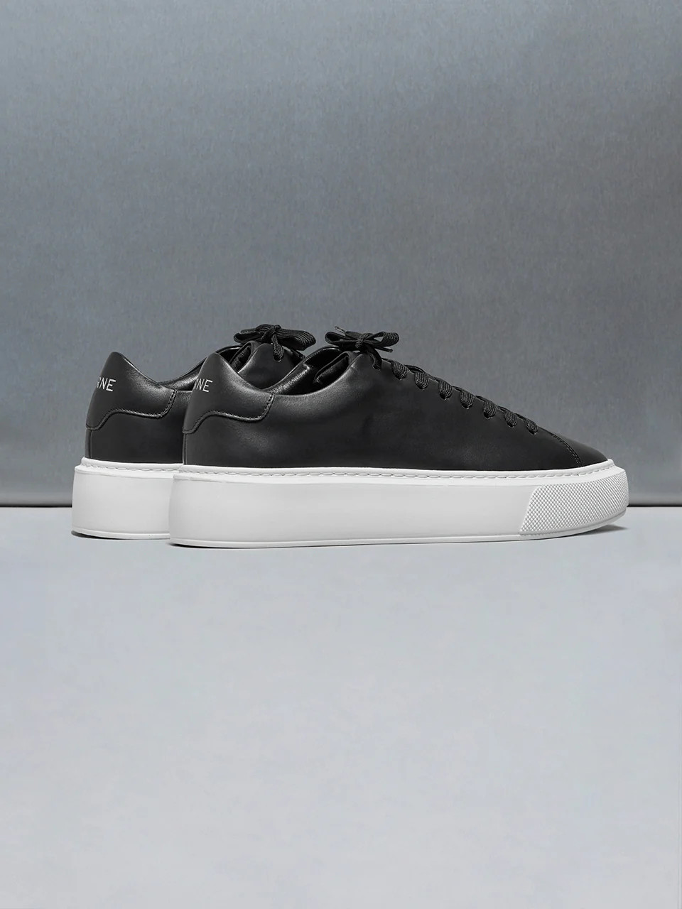 Basic Essential Leather Trainer in Black - Image 4