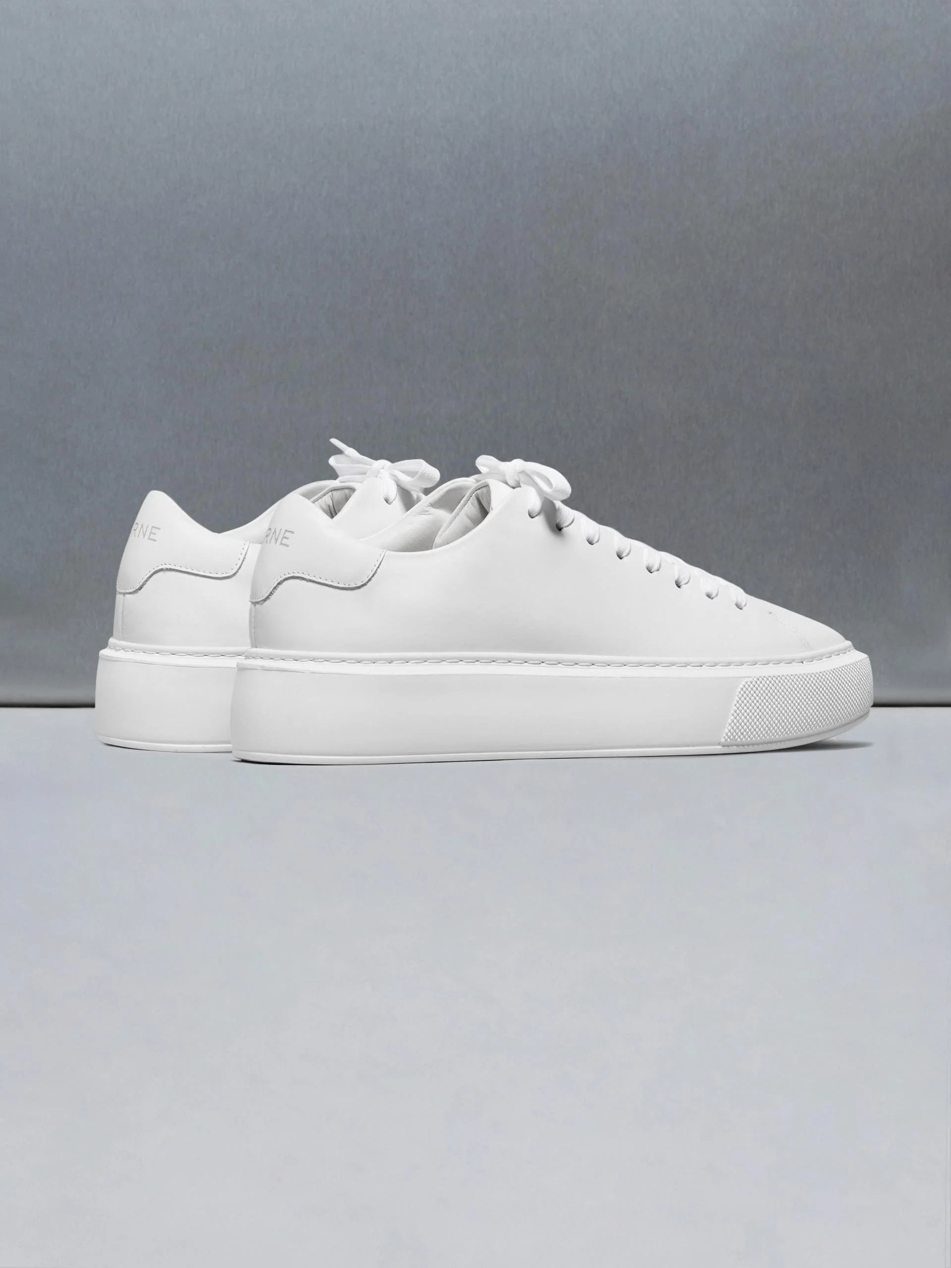 Basic Essential Leather Trainer in White - Image 4