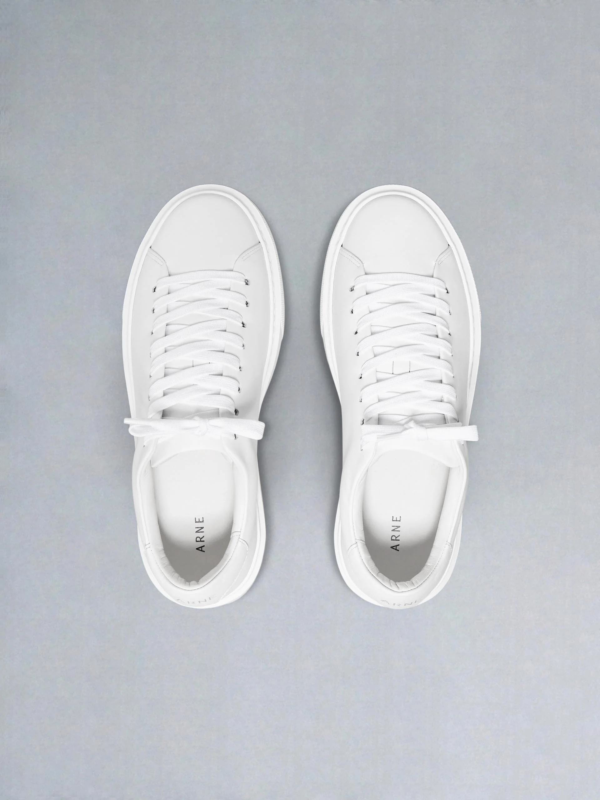 Basic Essential Leather Trainer in White - Image 5