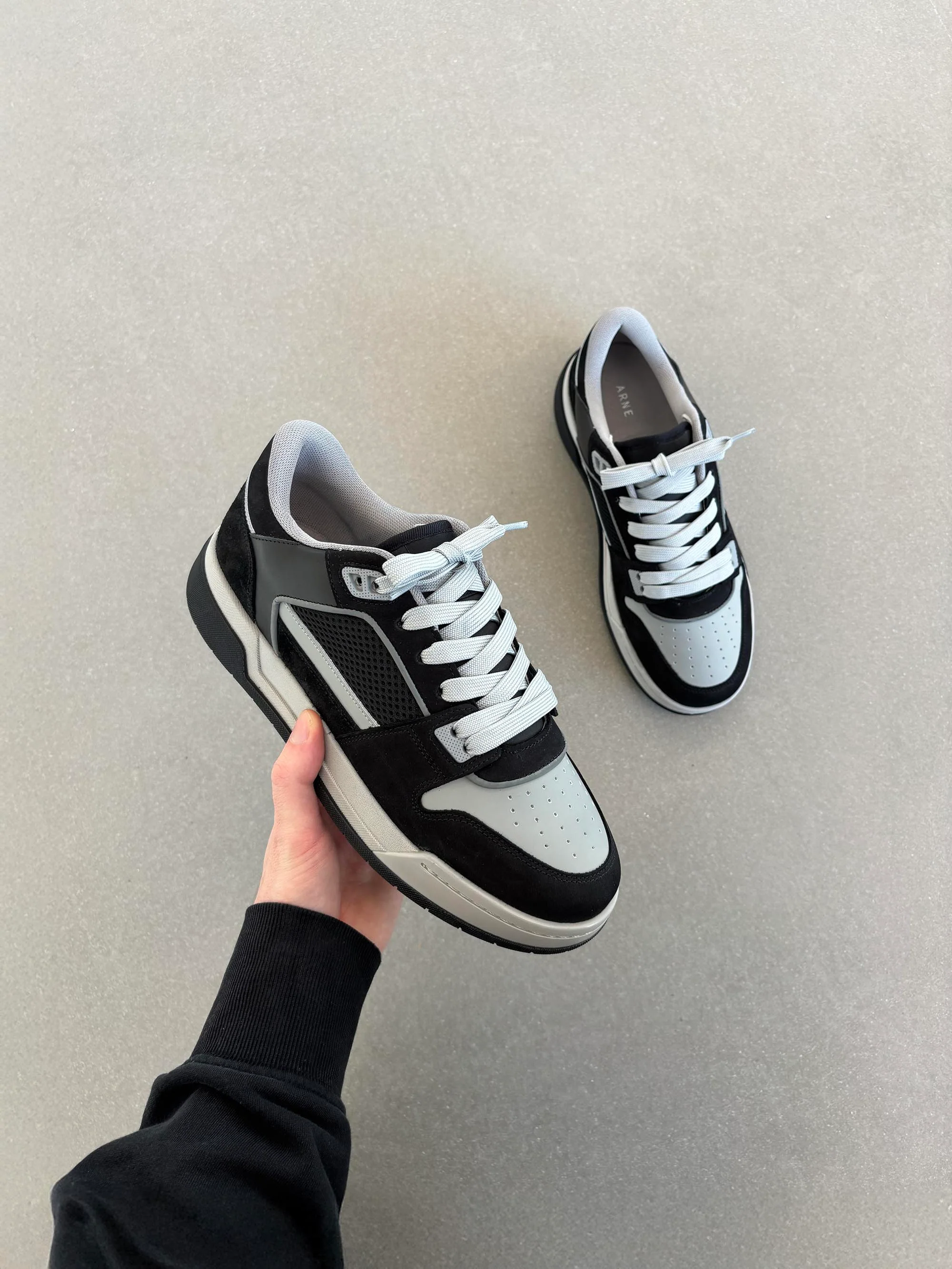 Basket Trainer in Black Grey - Image 6