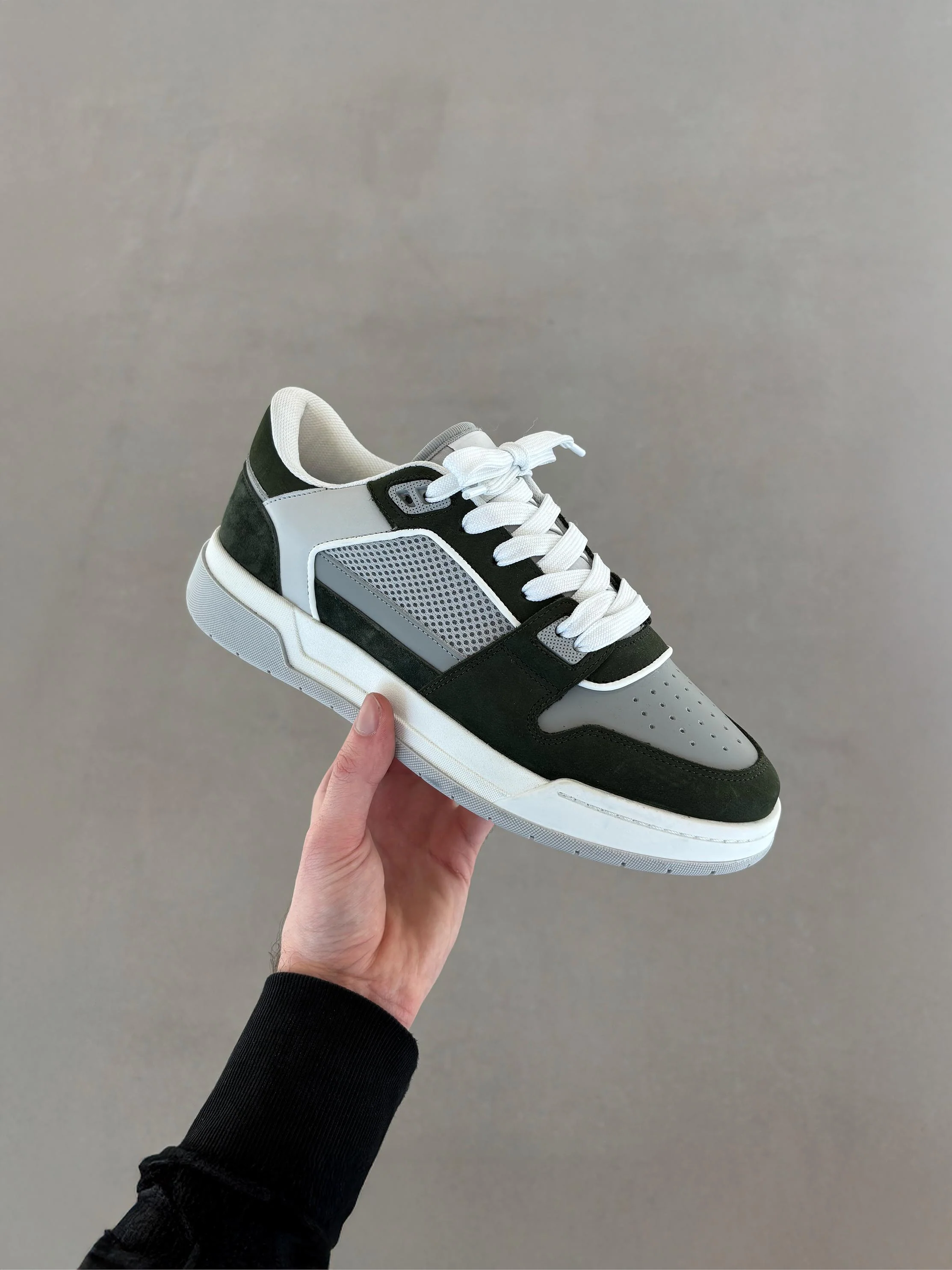 Basket Trainer in Grey Olive - Image 6