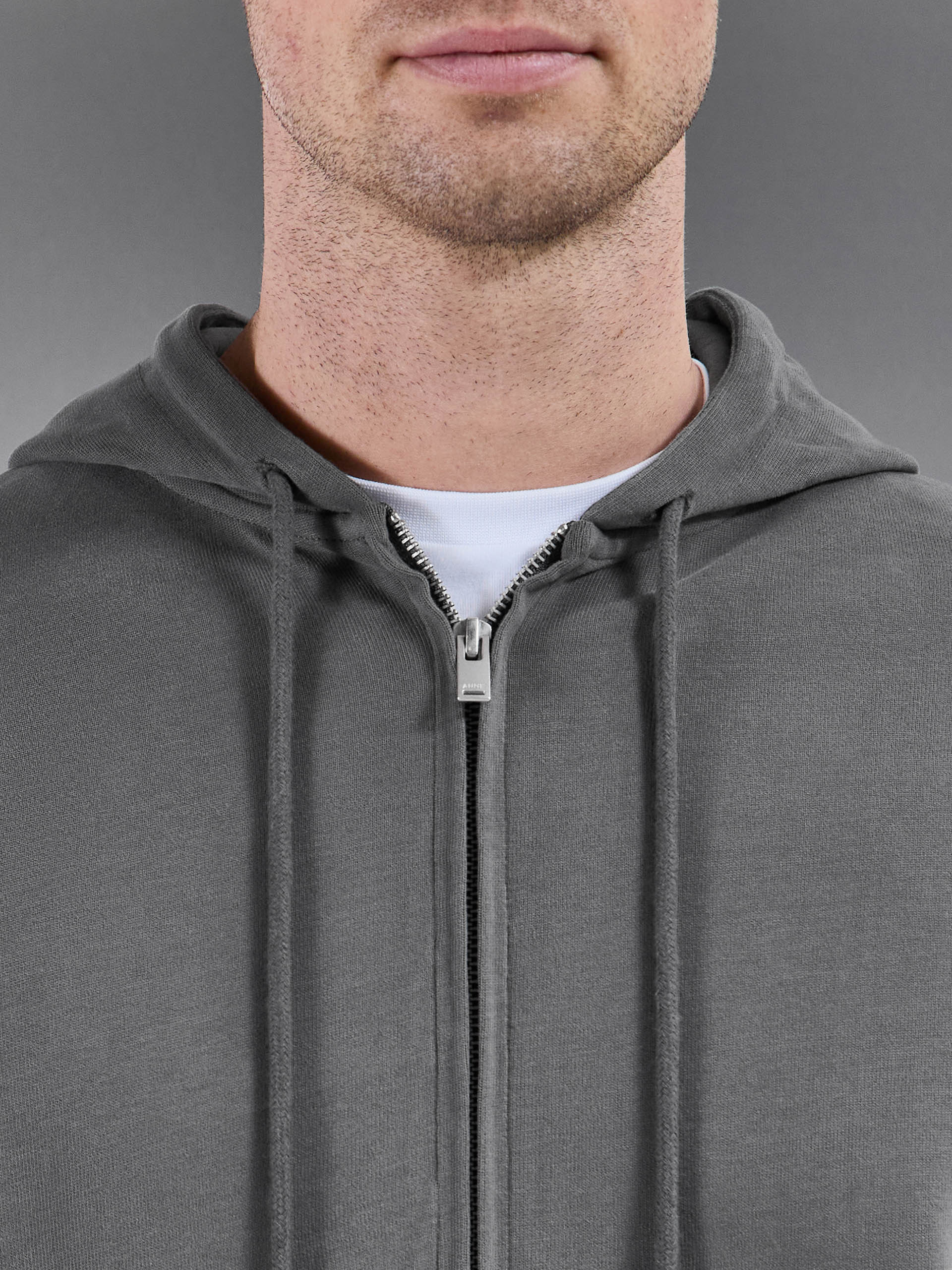 Brushed Relaxed Hoodie in Grey - Image 5