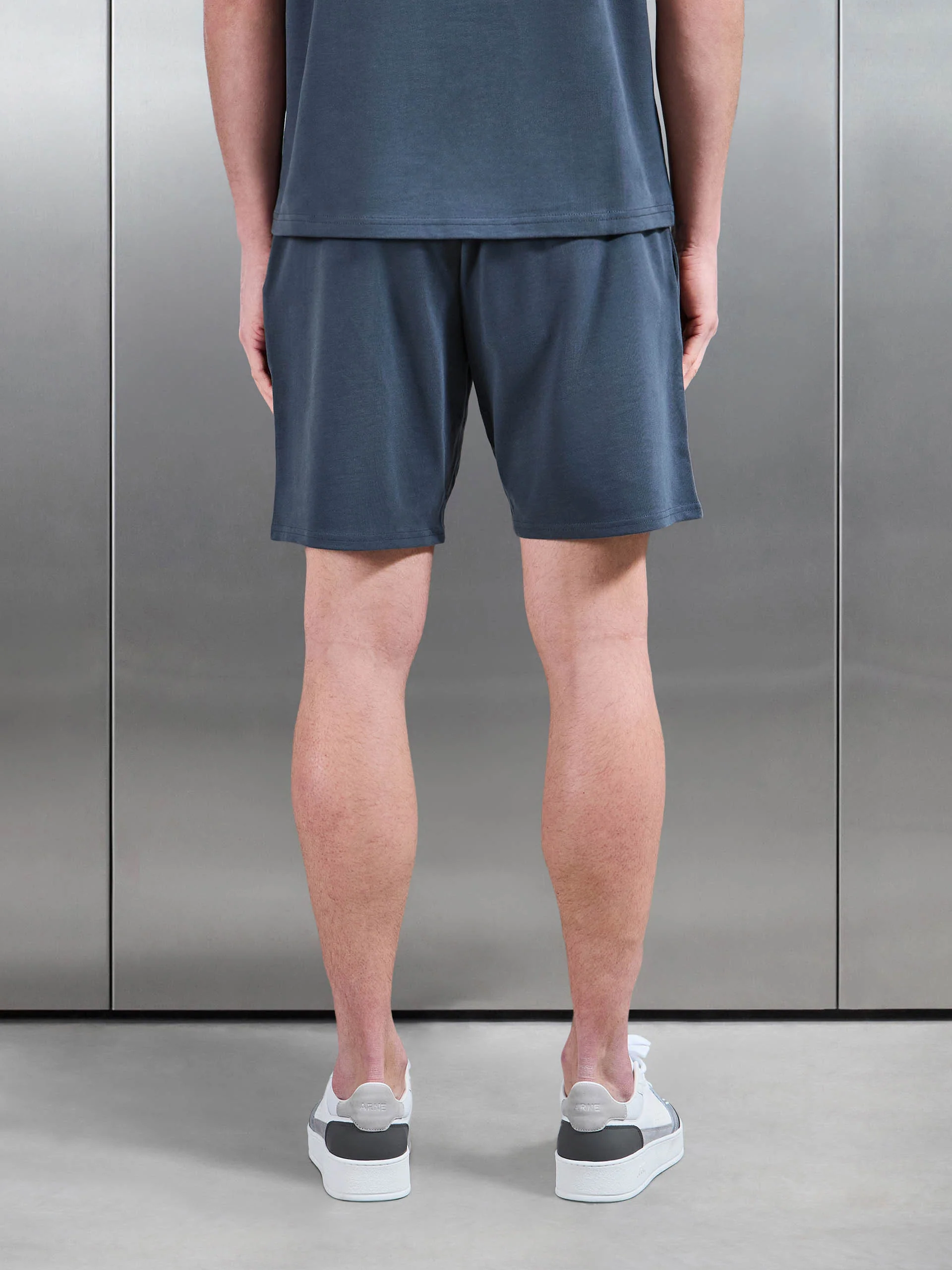 Brushed Relaxed Short in Slate Blue - Image 3