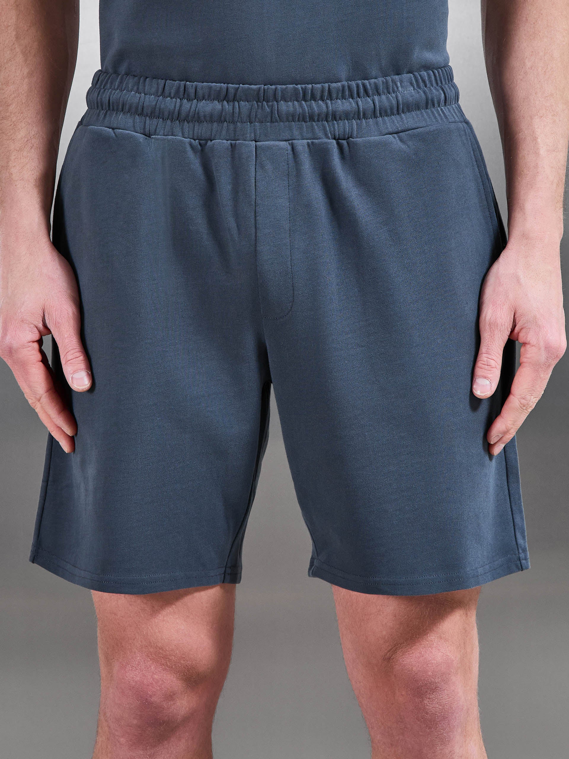 Brushed Relaxed Short in Slate Blue - Image 4