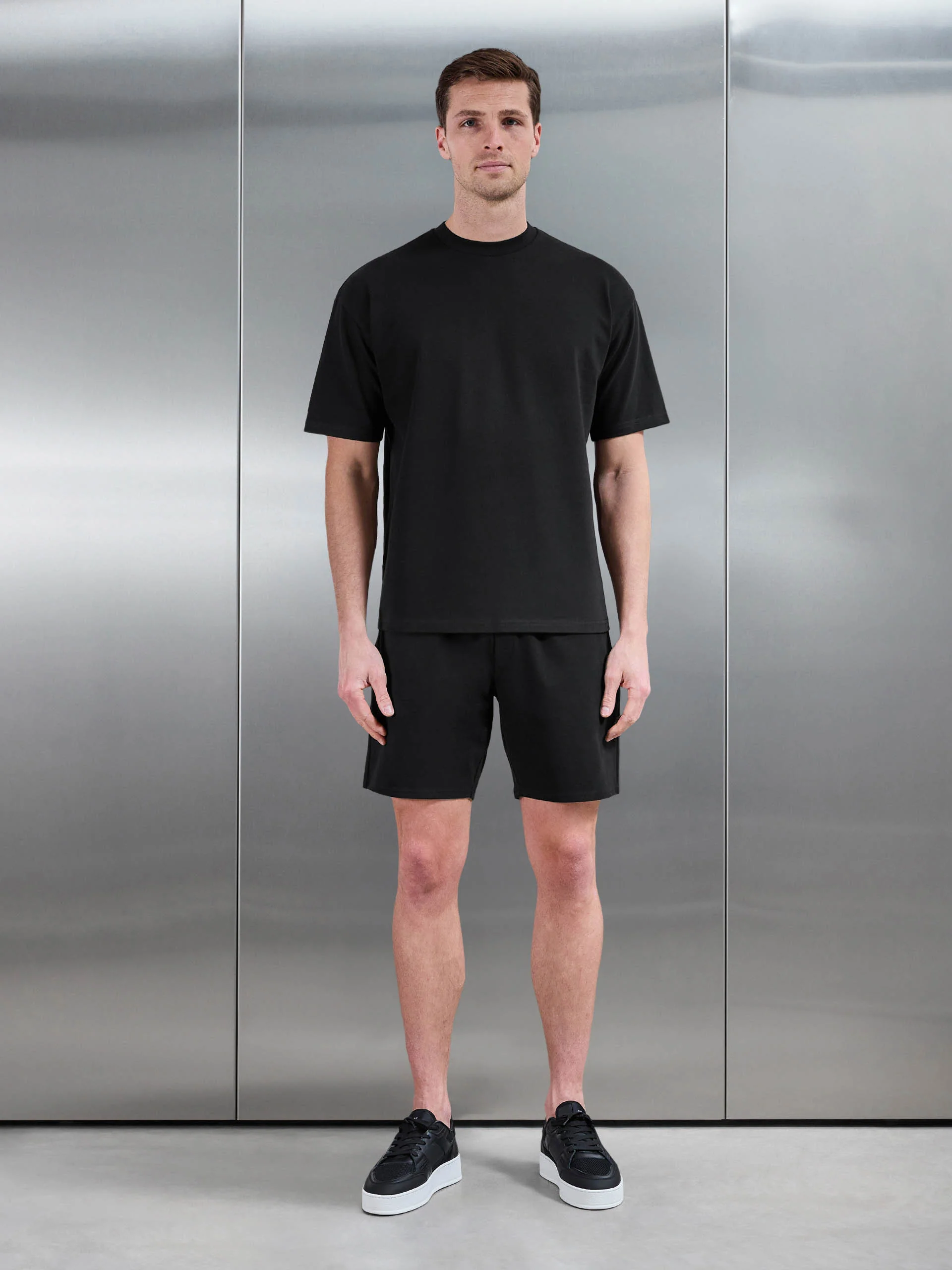Brushed Relaxed T-Shirt in Black - Image 2