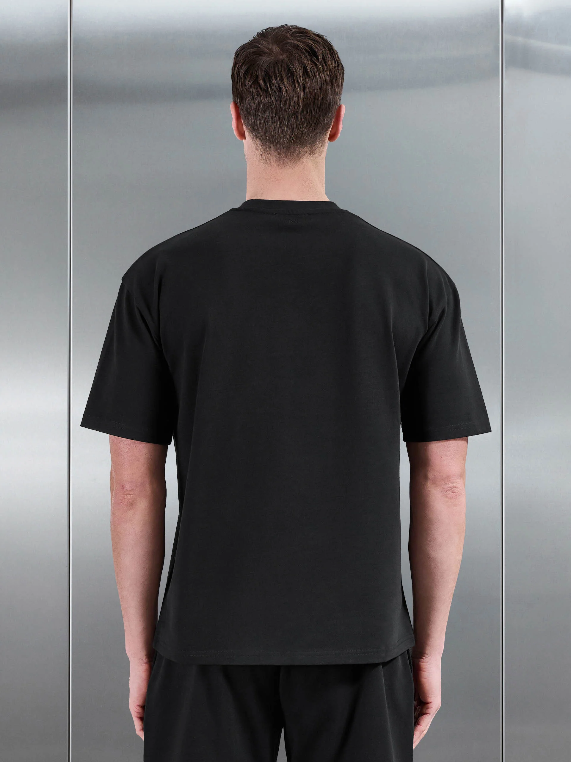 Brushed Relaxed T-Shirt in Black - Image 3