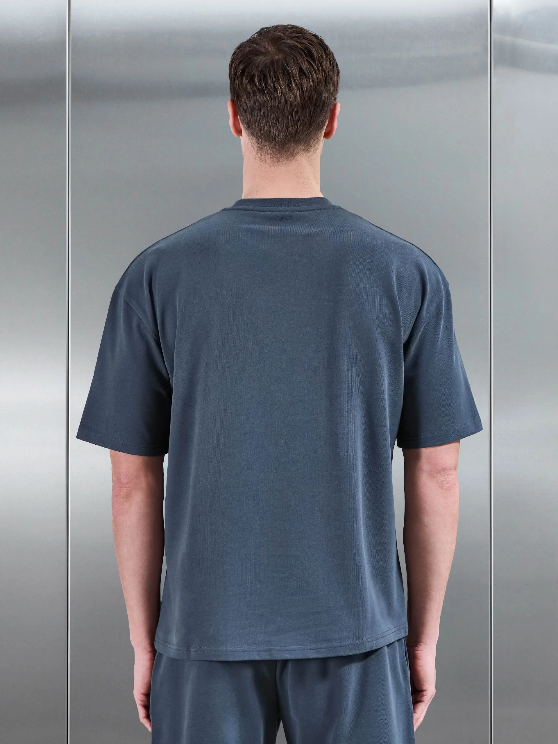 Brushed Relaxed T-Shirt in Slate Blue - Image 3