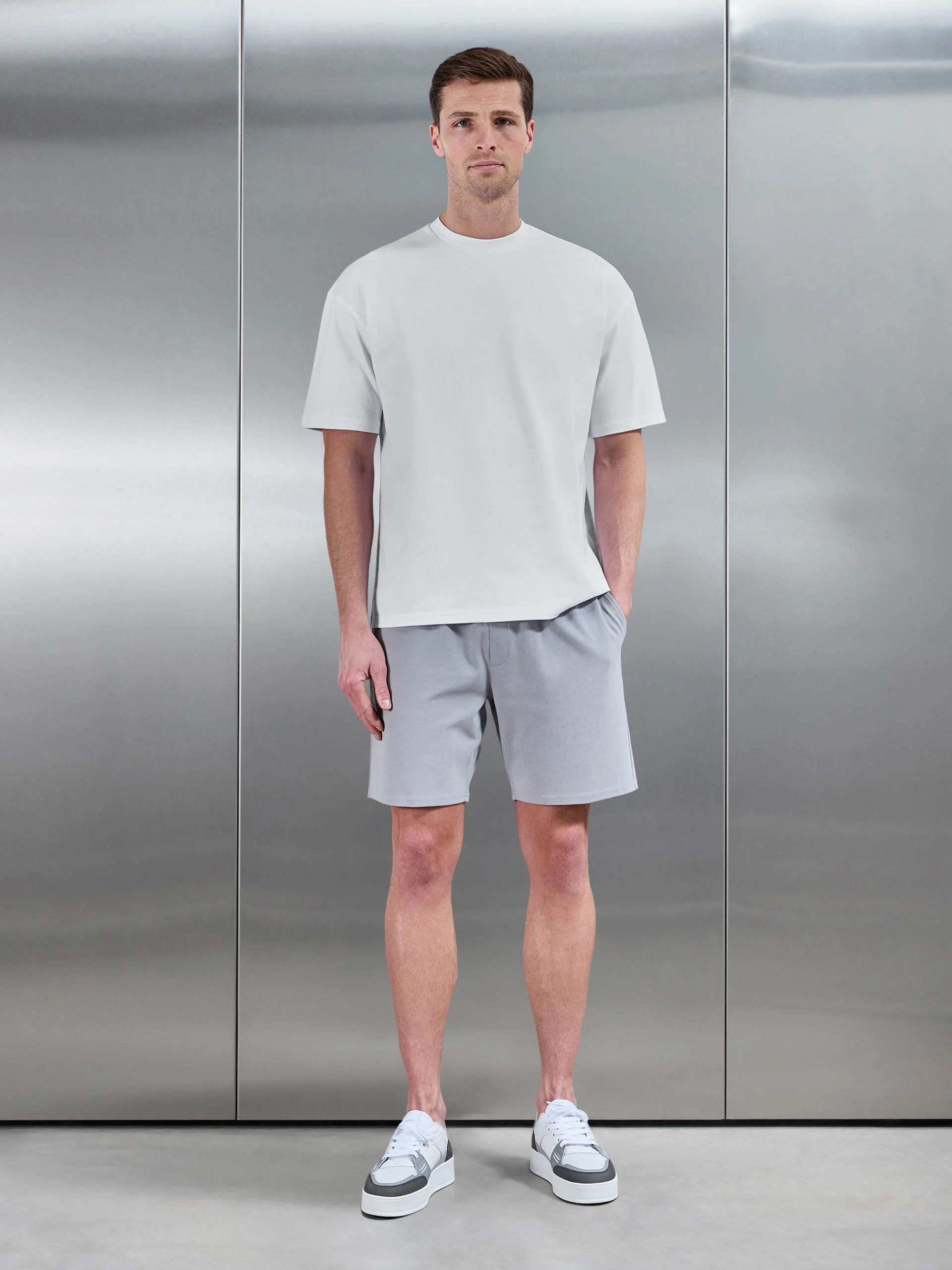Brushed Relaxed T-Shirt in White - Image 2
