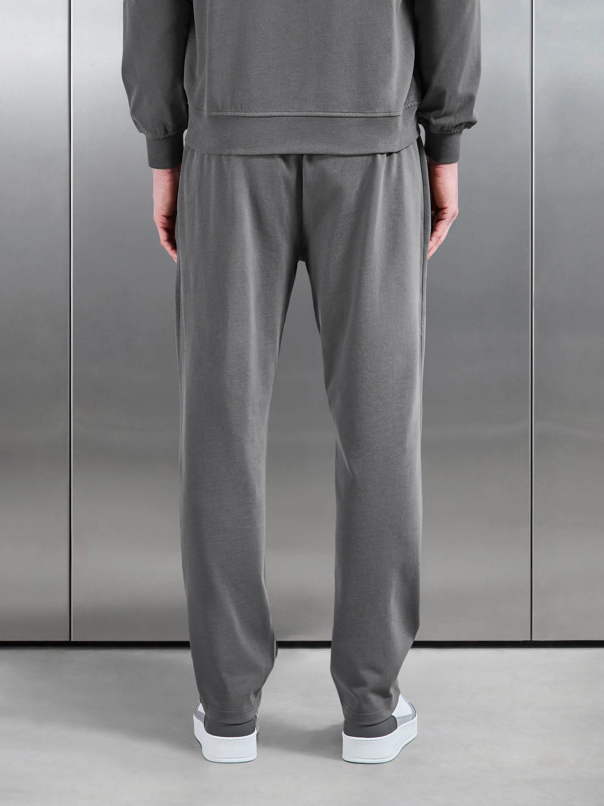 Brushed Straight Leg Jogger in Grey - Image 3