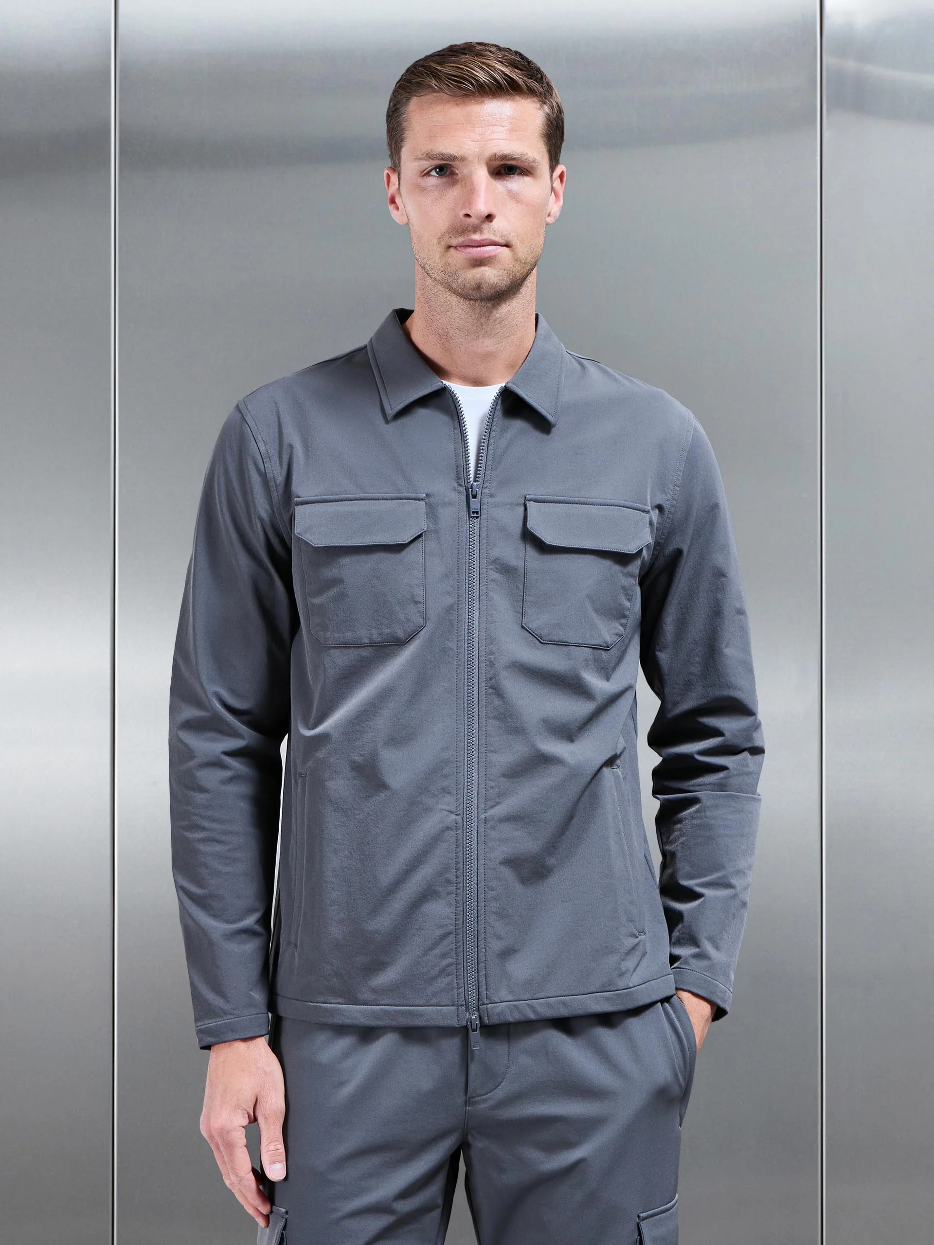 Cargo Jacket in Grey - Image 4