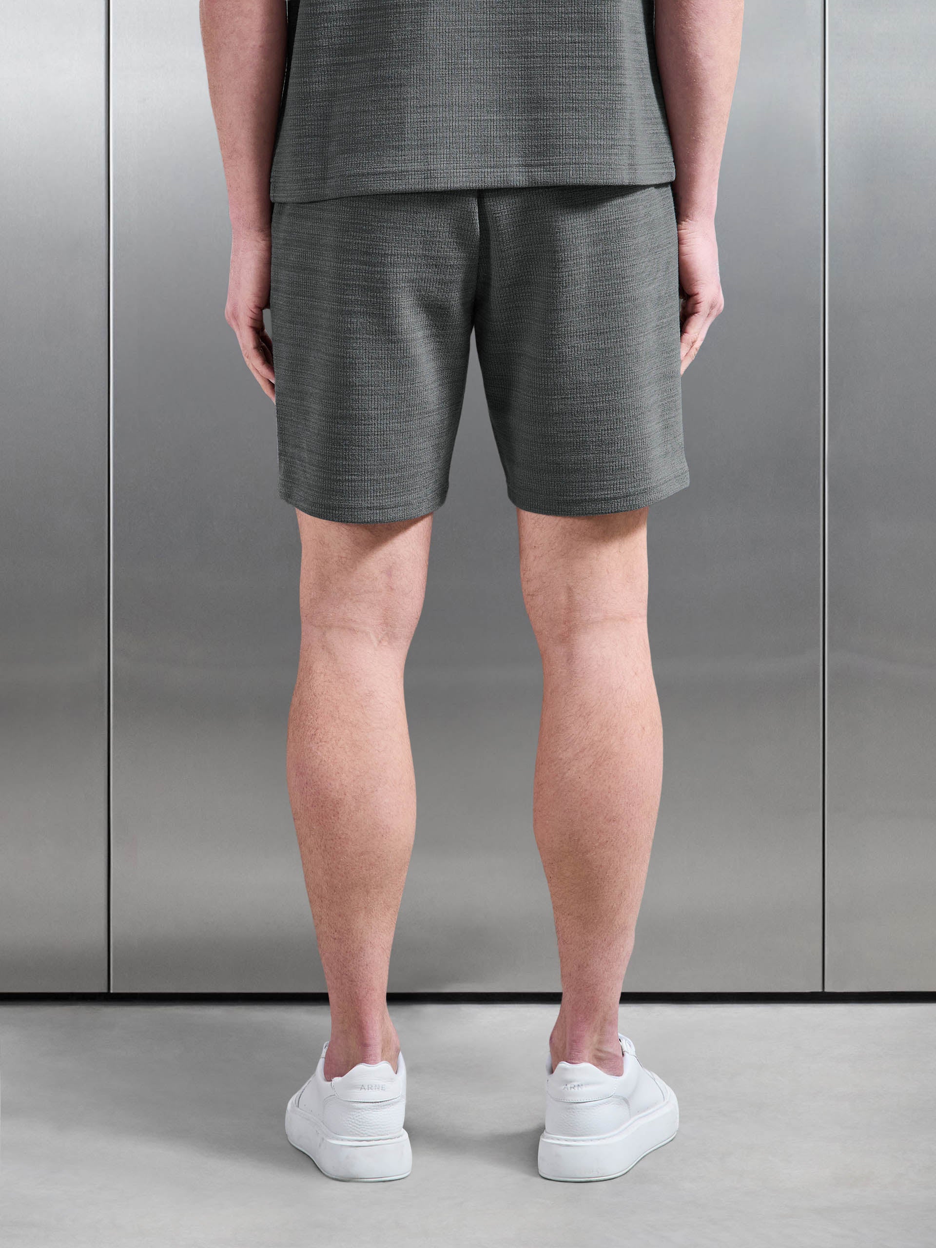 Cavour Textured Short in Grey - Image 3