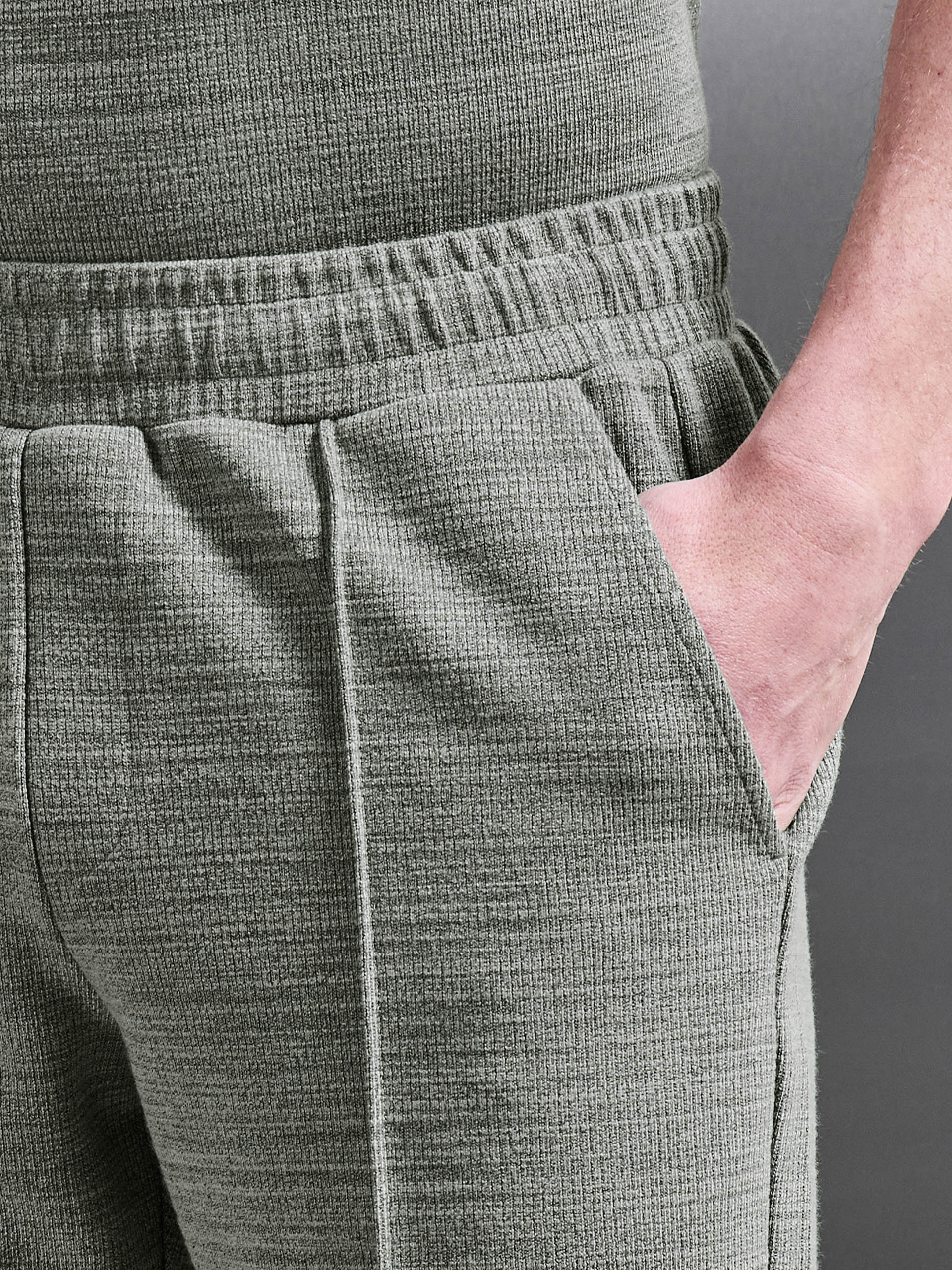 Cavour Textured Short in Olive - Image 5