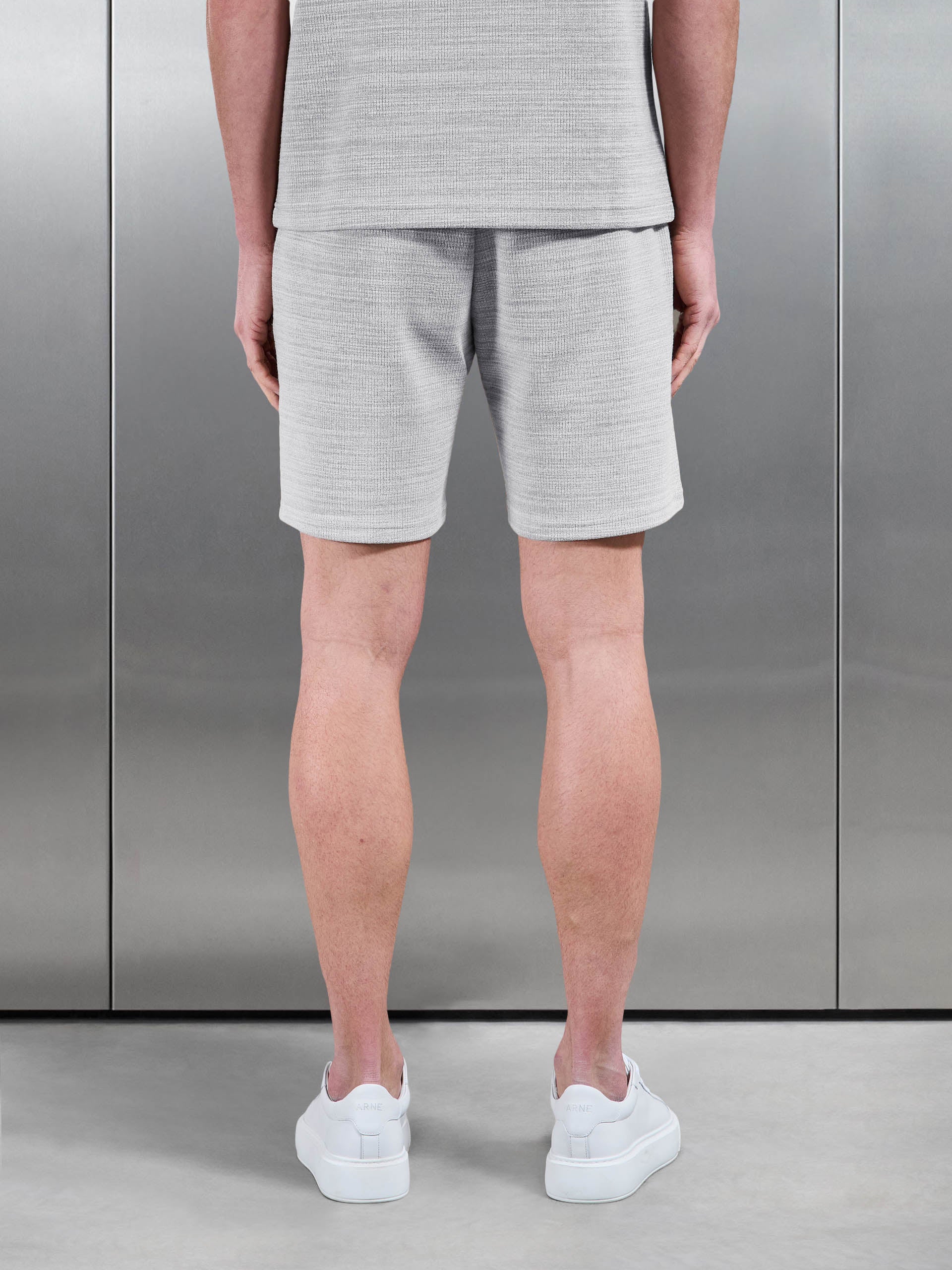 Cavour Textured Short in Stone - Image 3