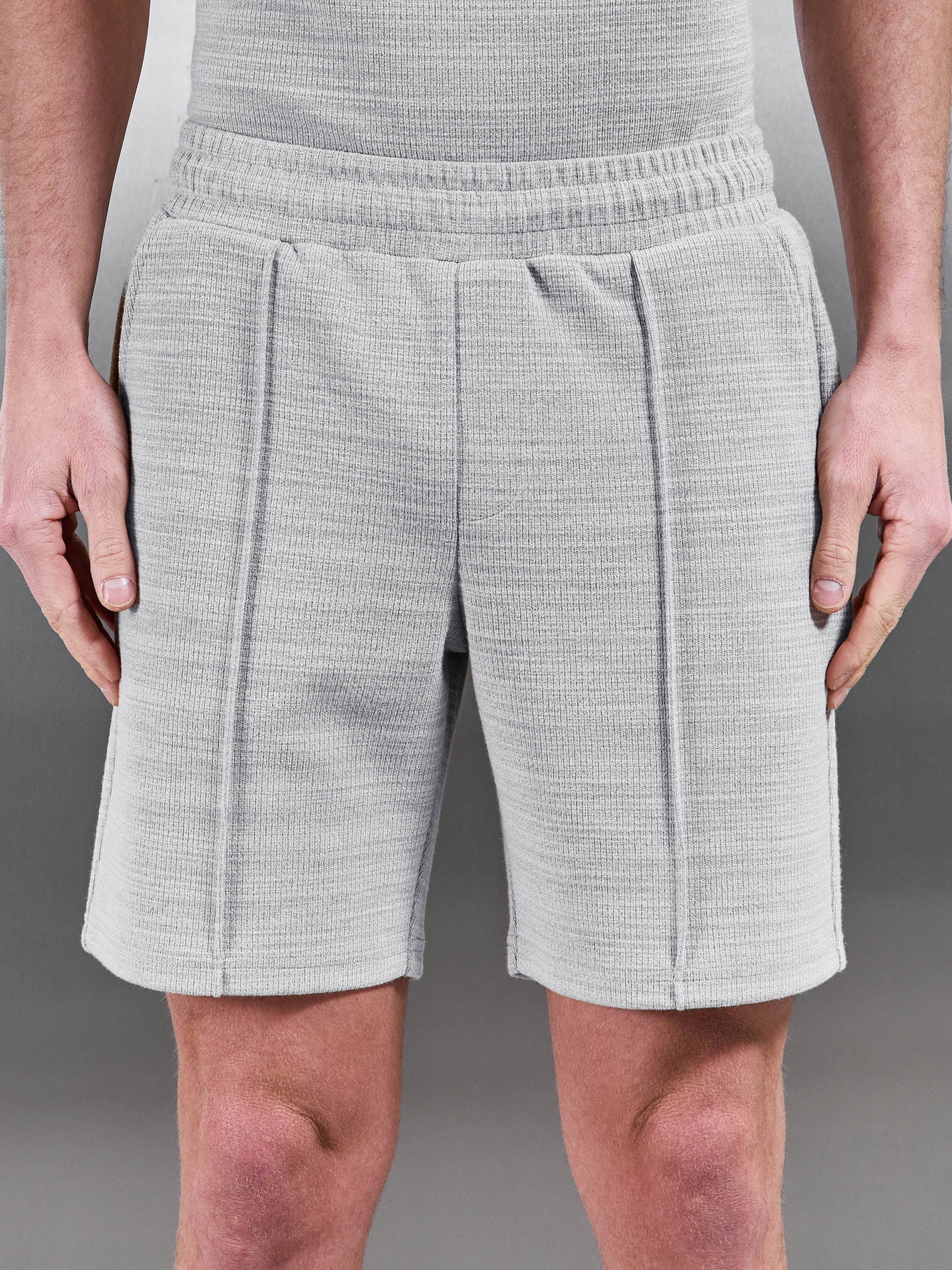Cavour Textured Short in Stone - Image 4