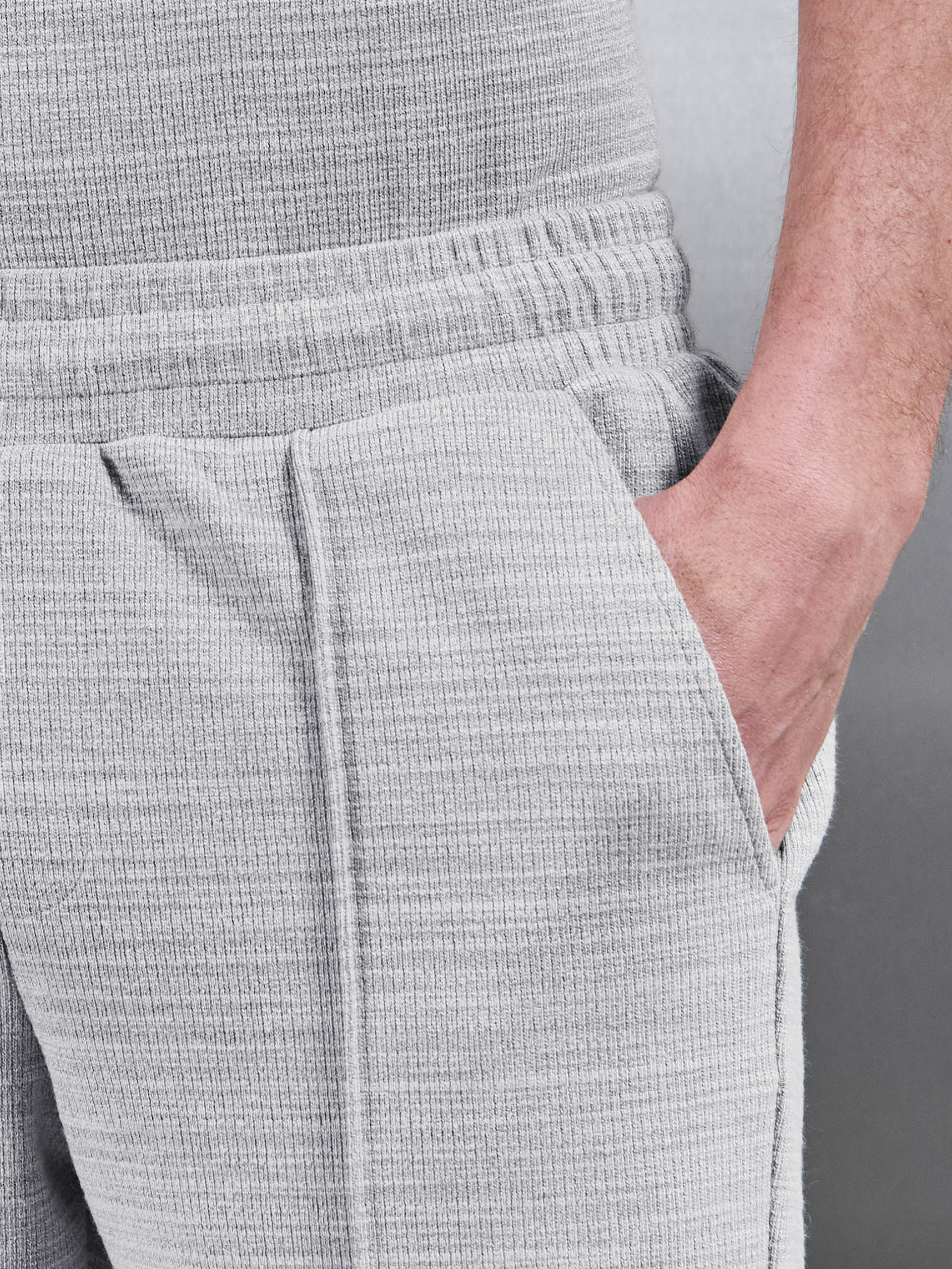 Cavour Textured Short in Stone - Image 5