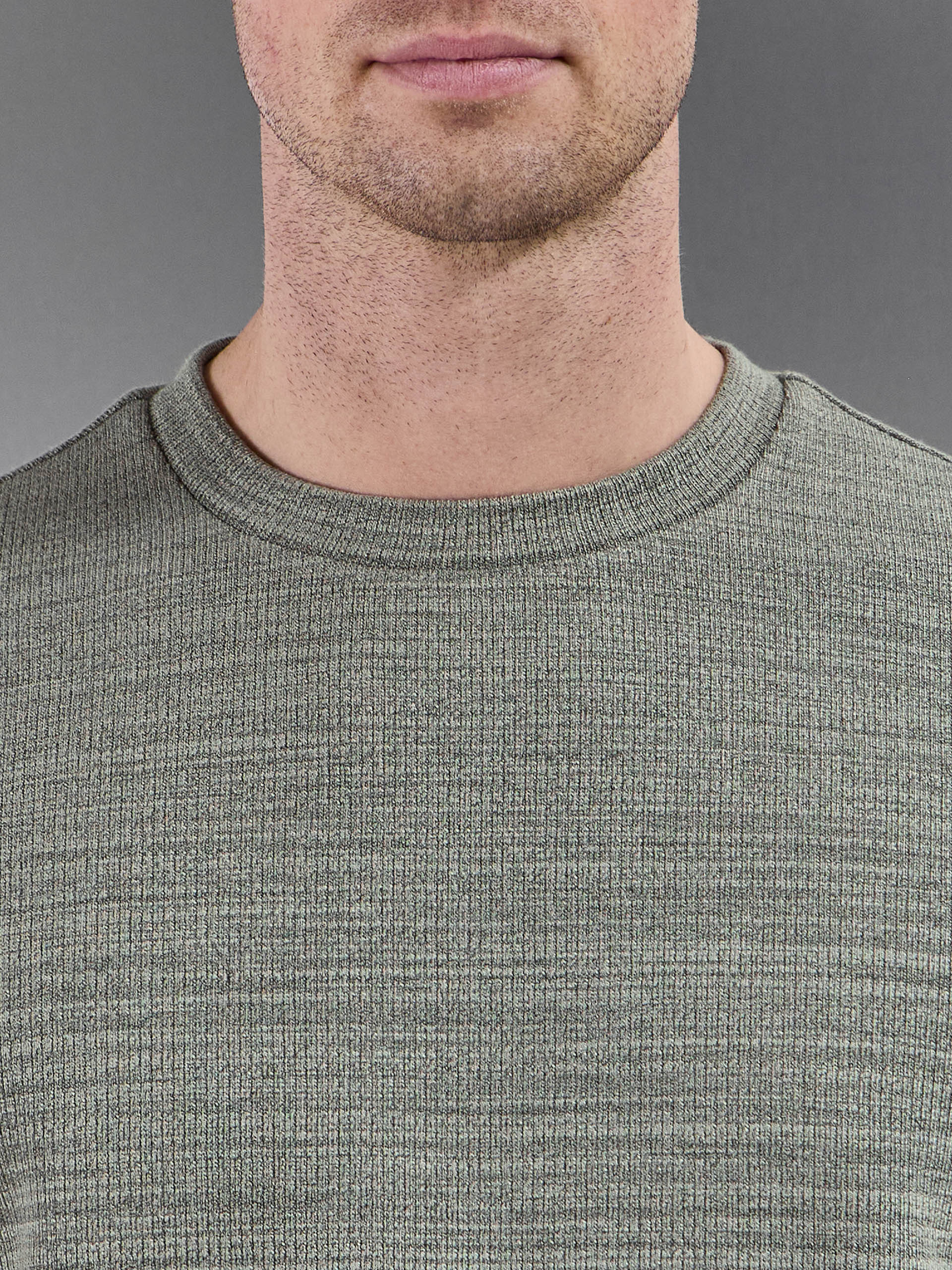Cavour Textured T-Shirt in Olive - Image 4