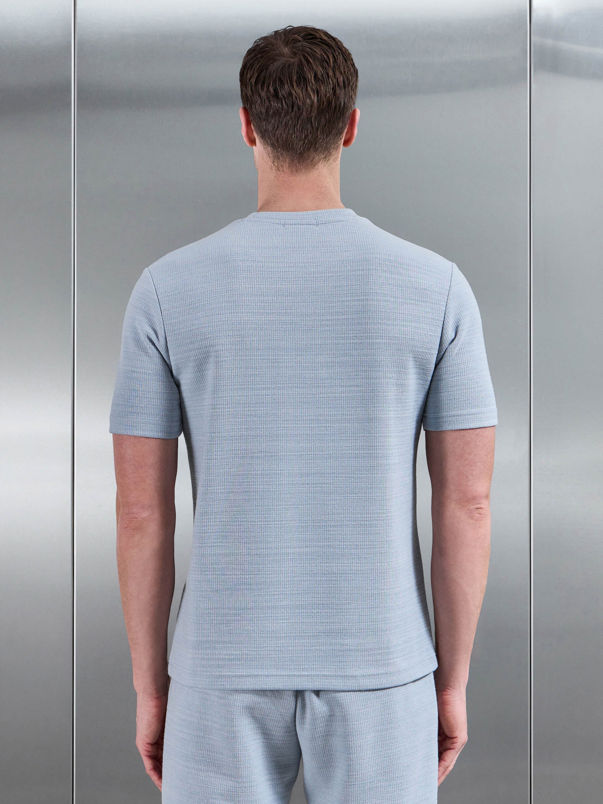 Cavour Textured T-Shirt in Soft Blue - Image 3