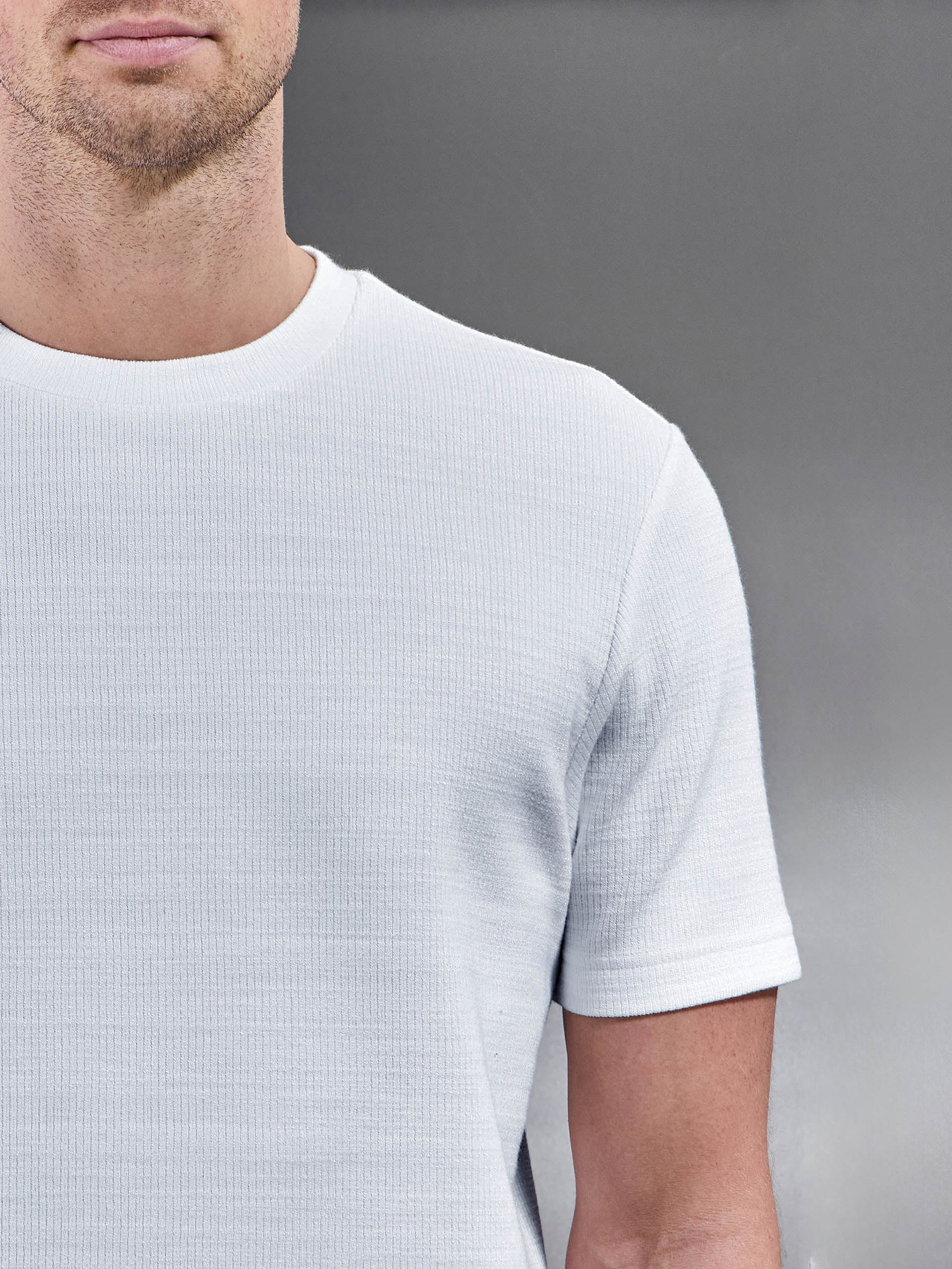 Cavour Textured T-Shirt in White - Image 3