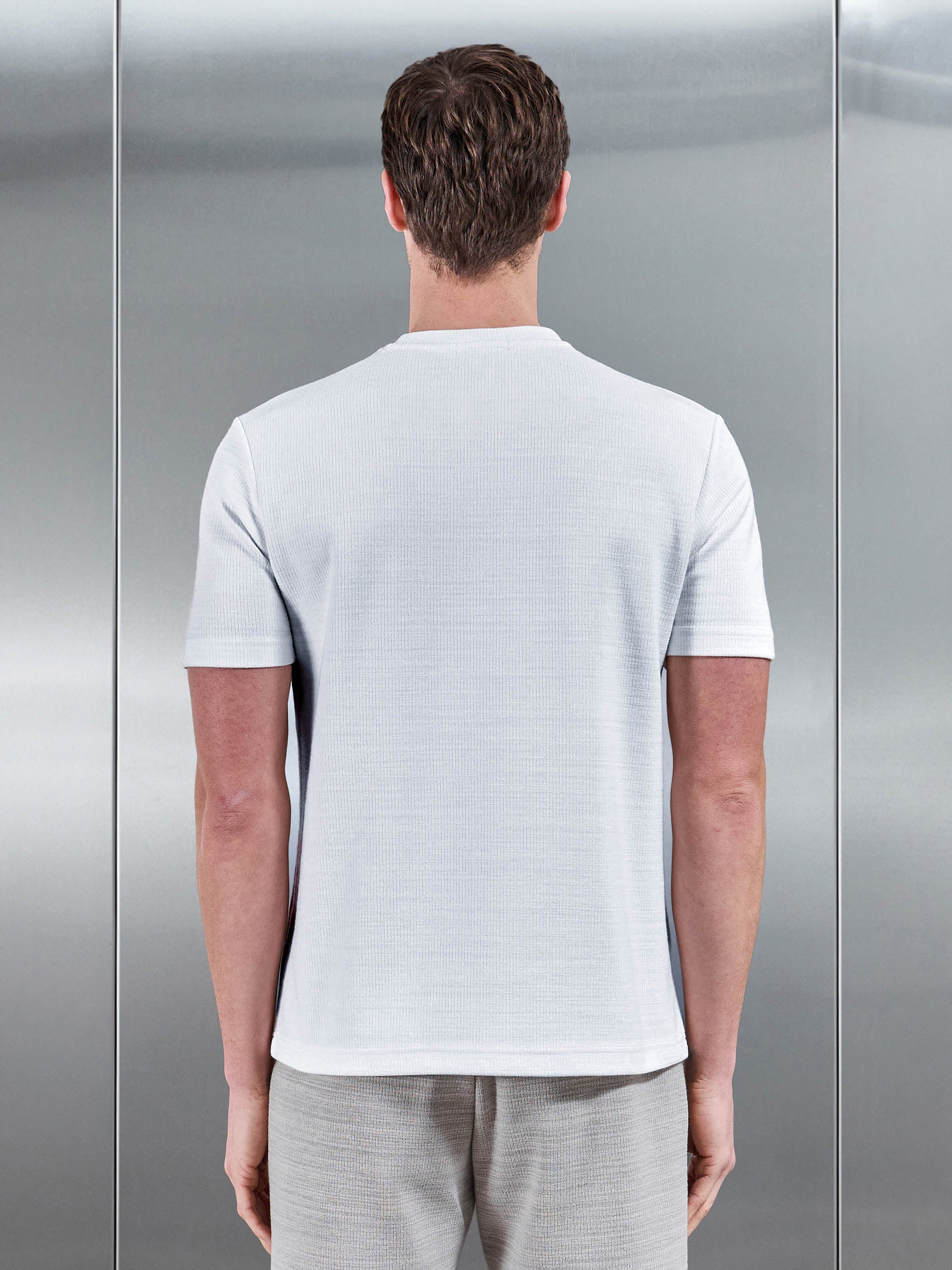 Cavour Textured T-Shirt in White - Image 4