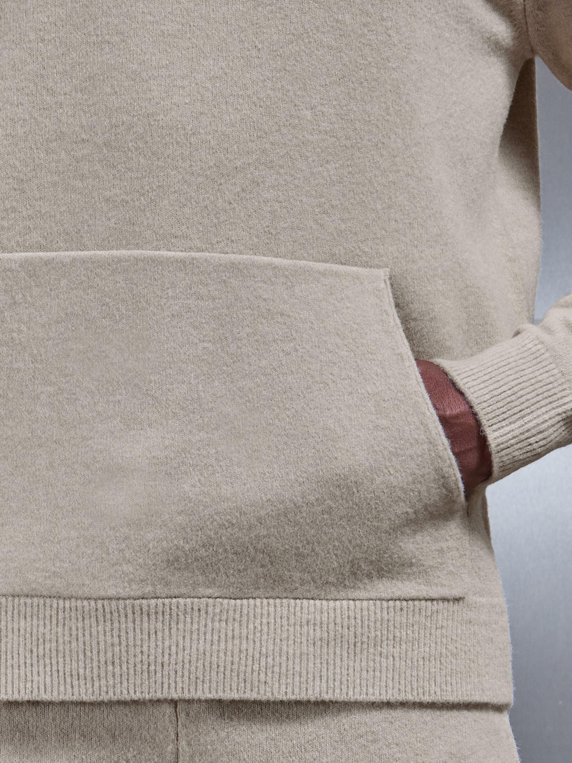 Chunky Wool Hoodie in Stone - Image 5
