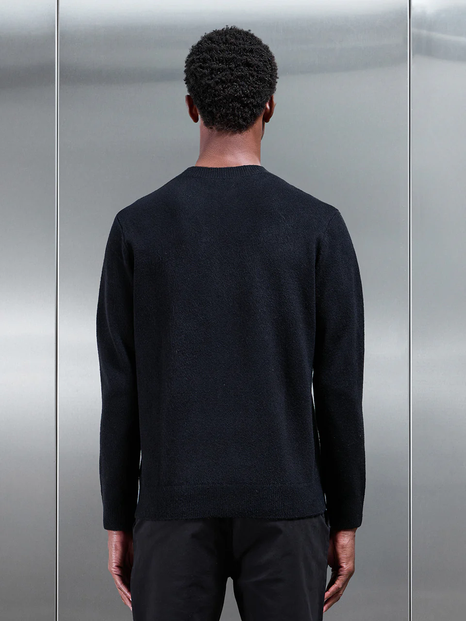 Chunky Wool Sweatshirt in Black - Image 3