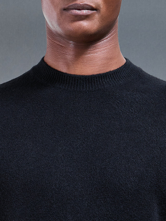 Chunky Wool Sweatshirt in Black - Image 4