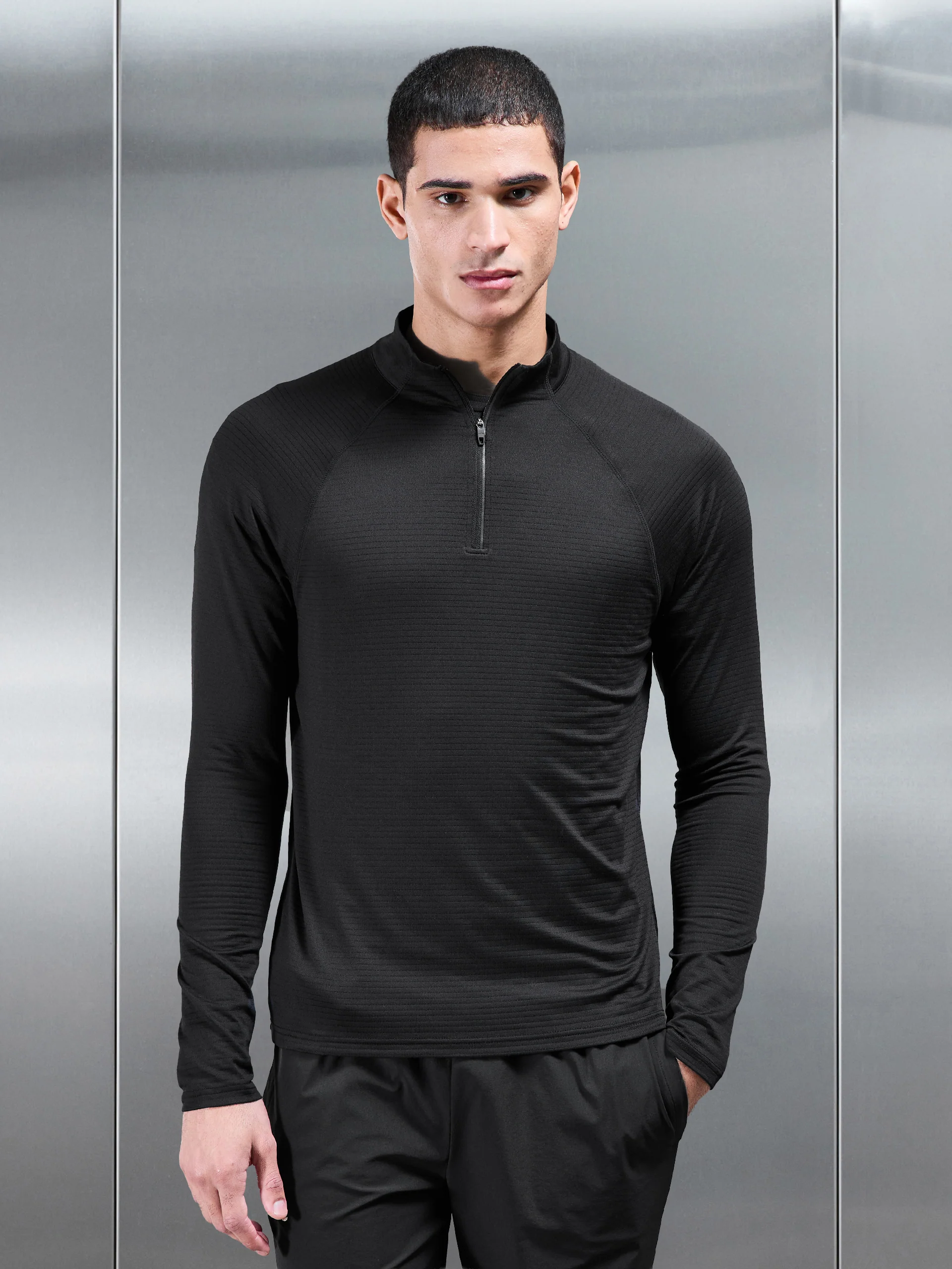 Condition Half Zip in Black - Image 3