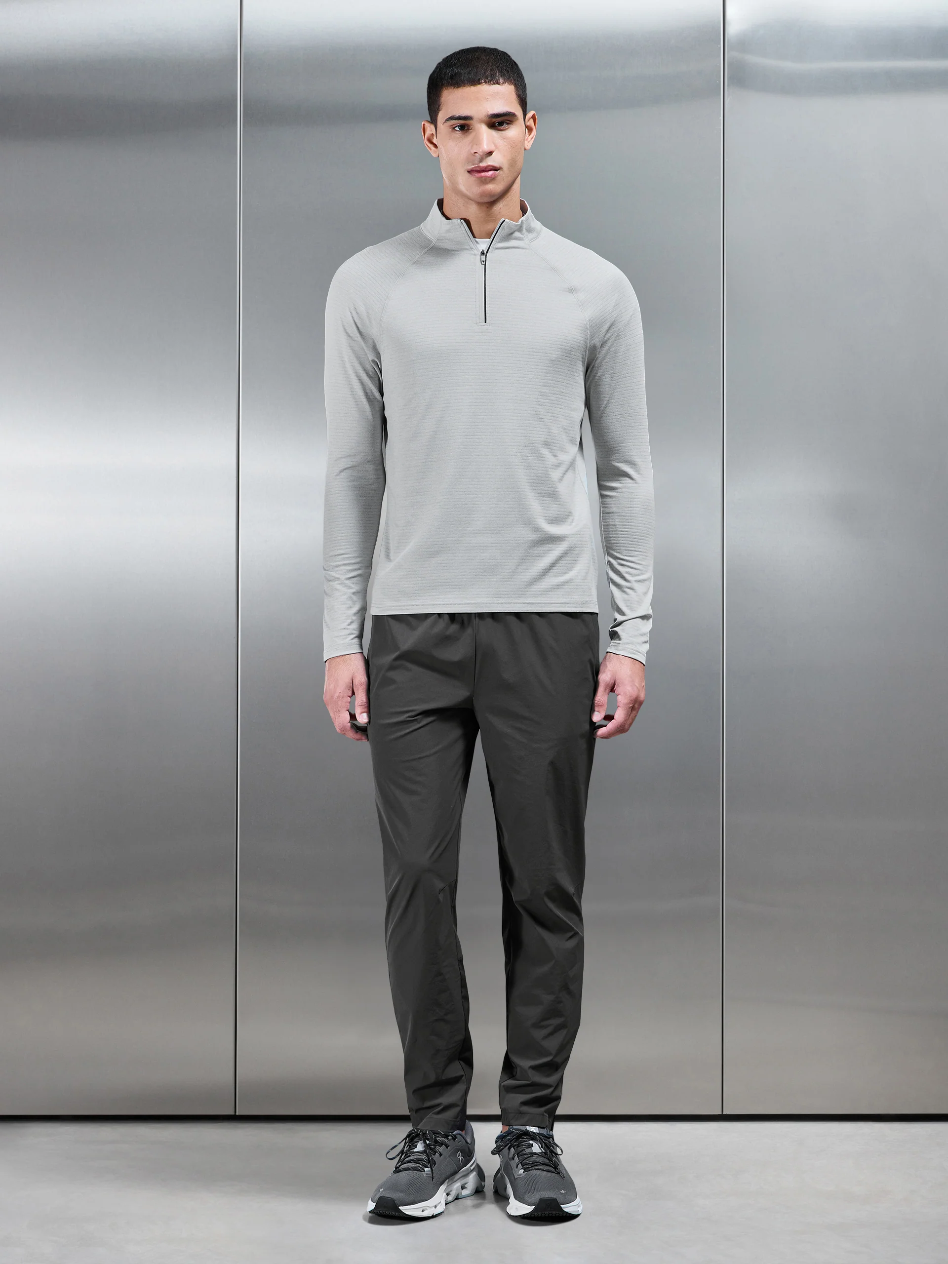 Condition Half Zip in Mid Grey - Image 4