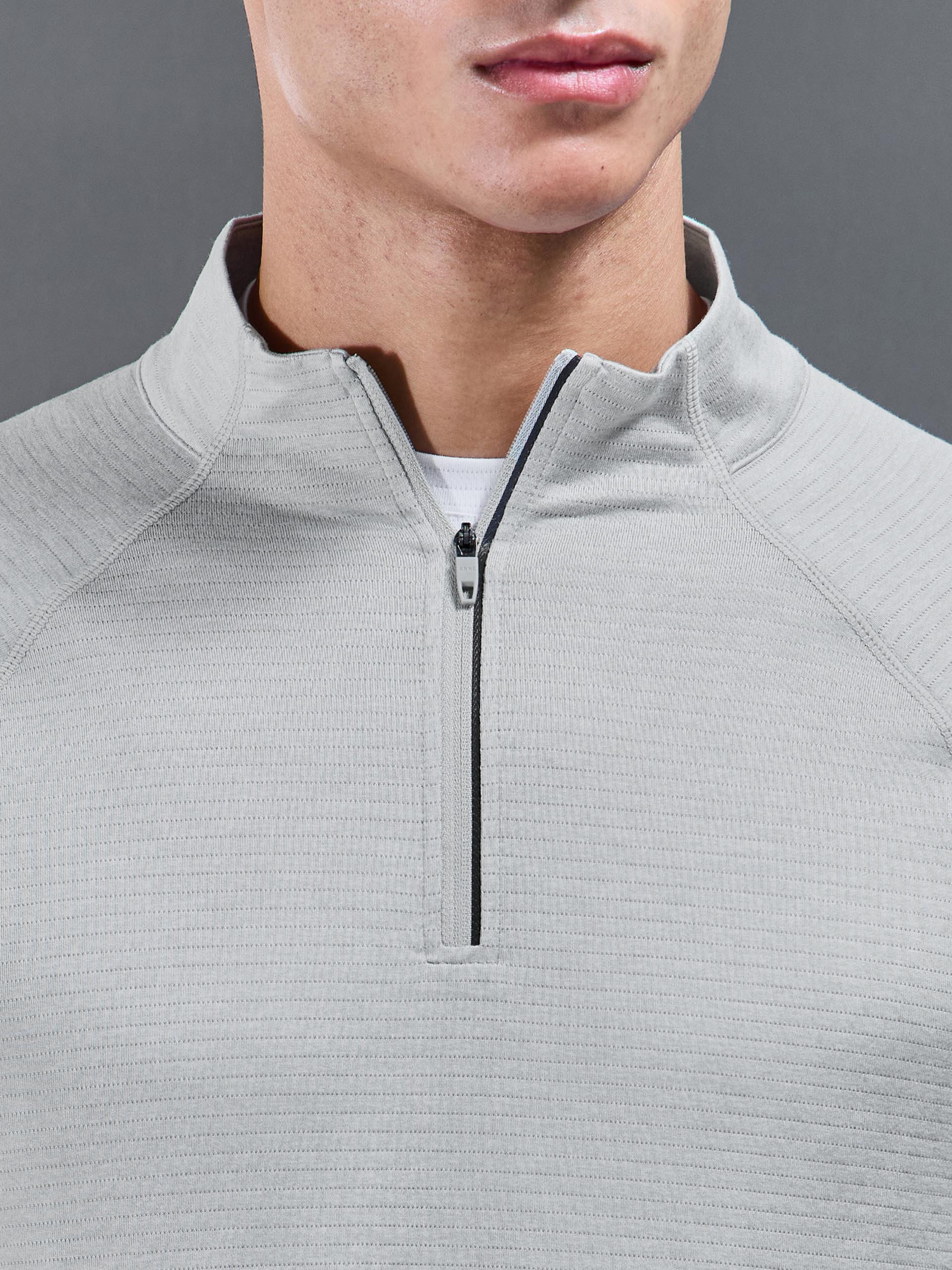 Condition Half Zip in Mid Grey - Image 6