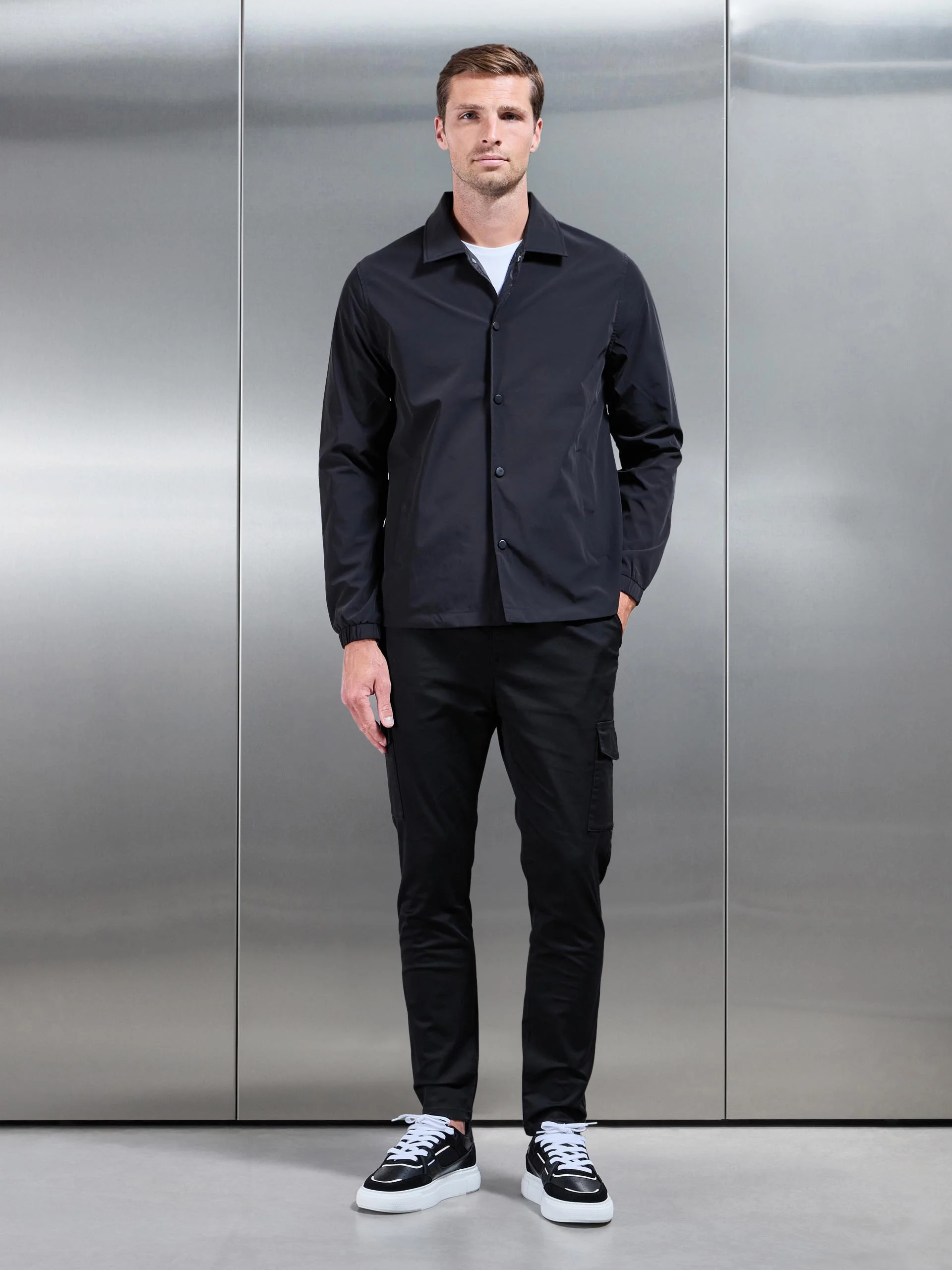 Cotton Cargo Pant in Black - Image 2