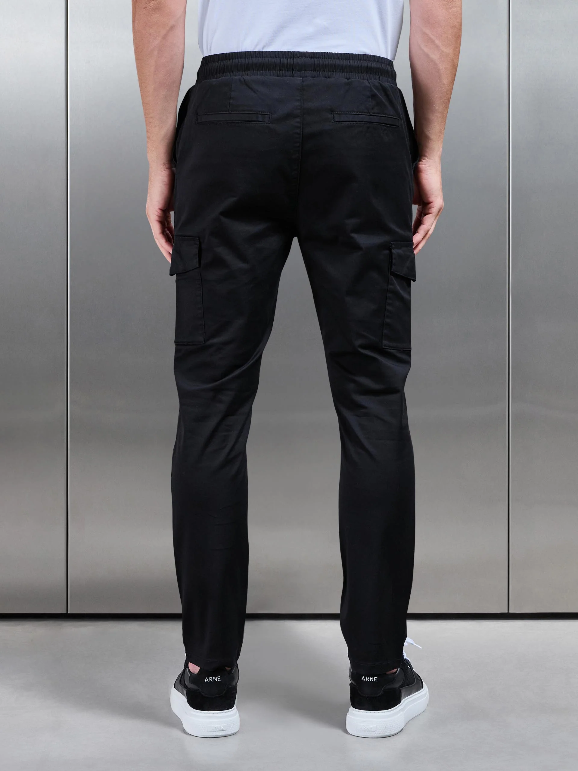 Cotton Cargo Pant in Black - Image 5