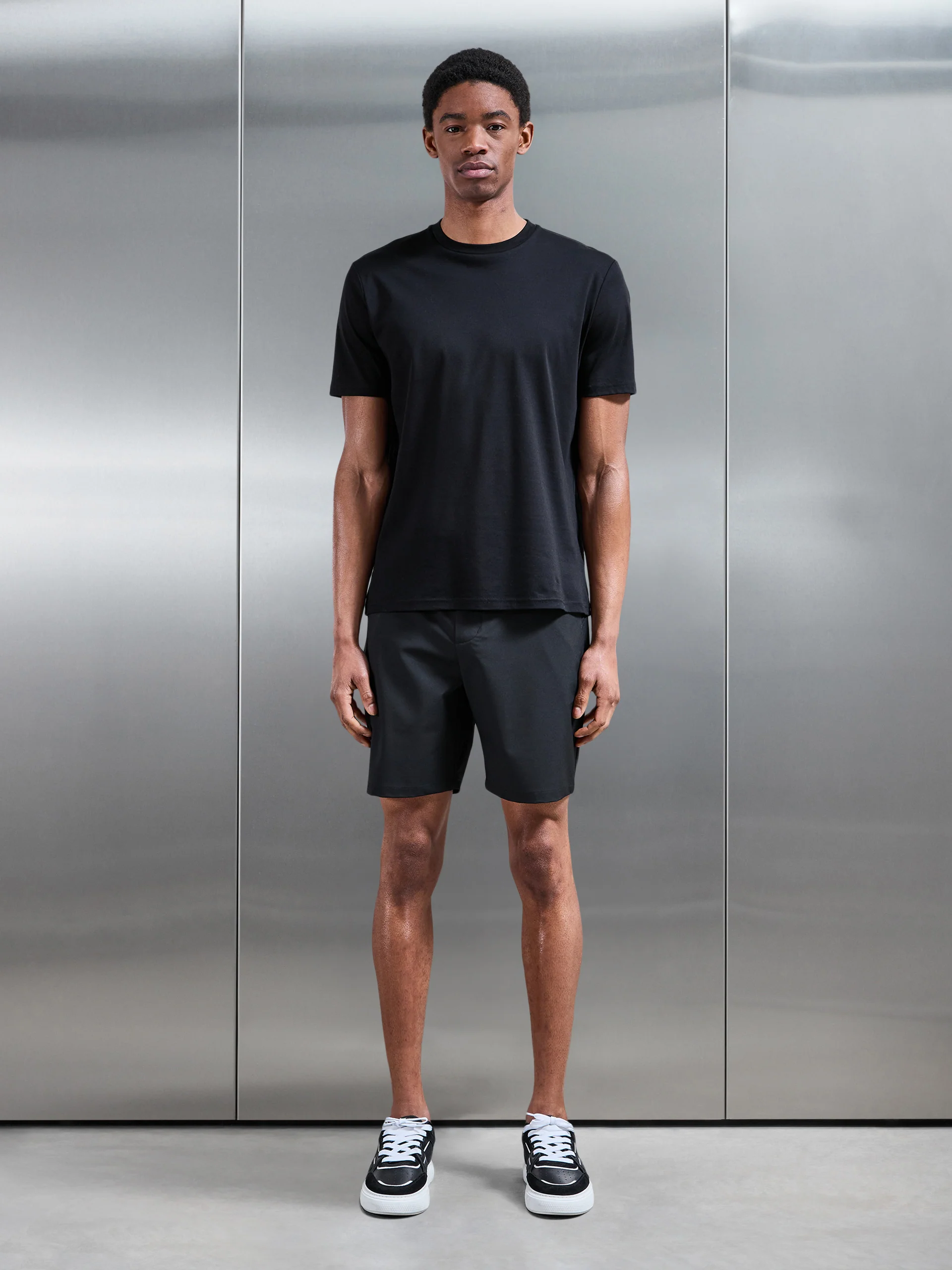 Crease Resistant Stretch Chino Short in Black - Image 2