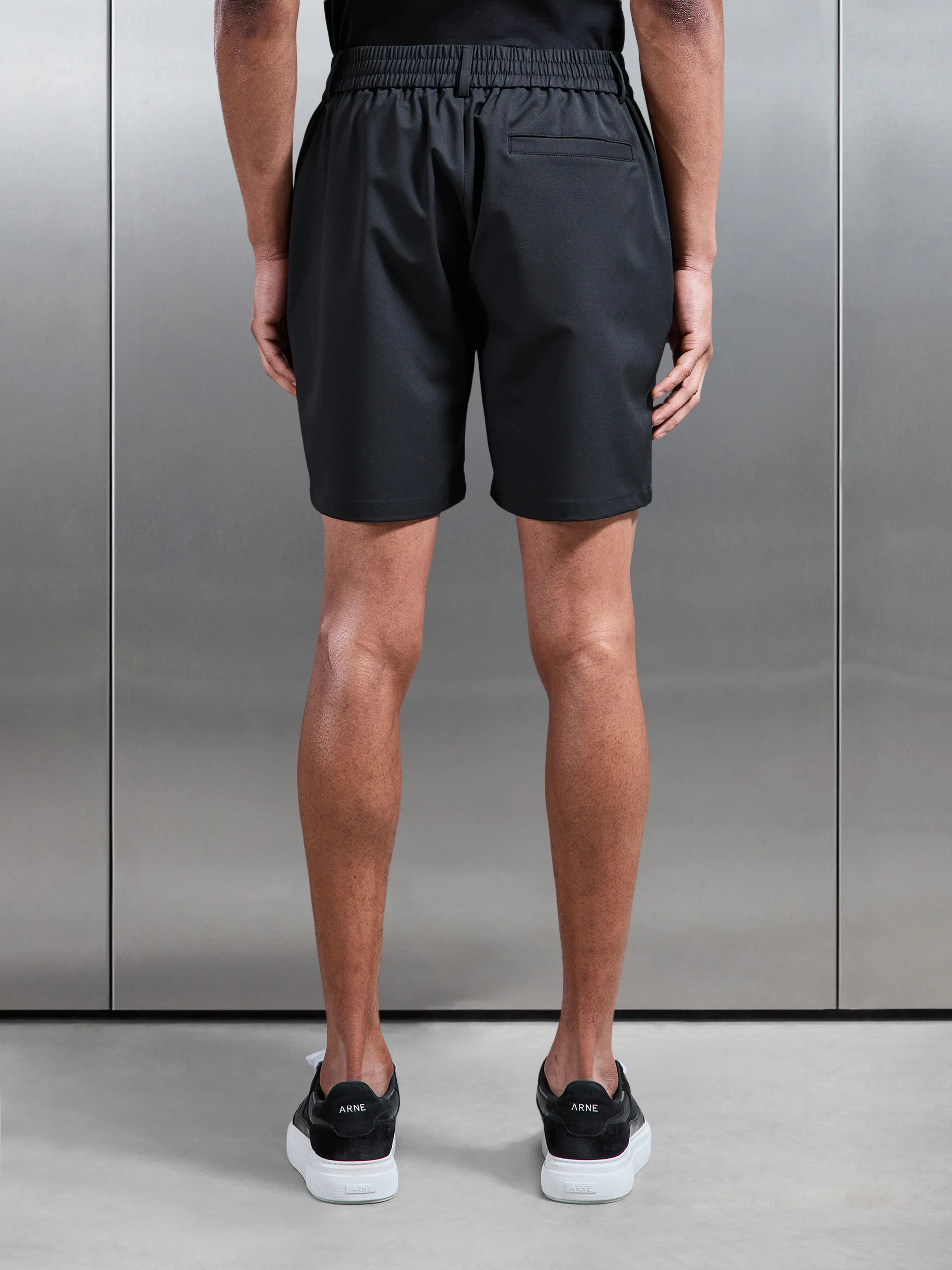 Crease Resistant Stretch Chino Short in Black - Image 3