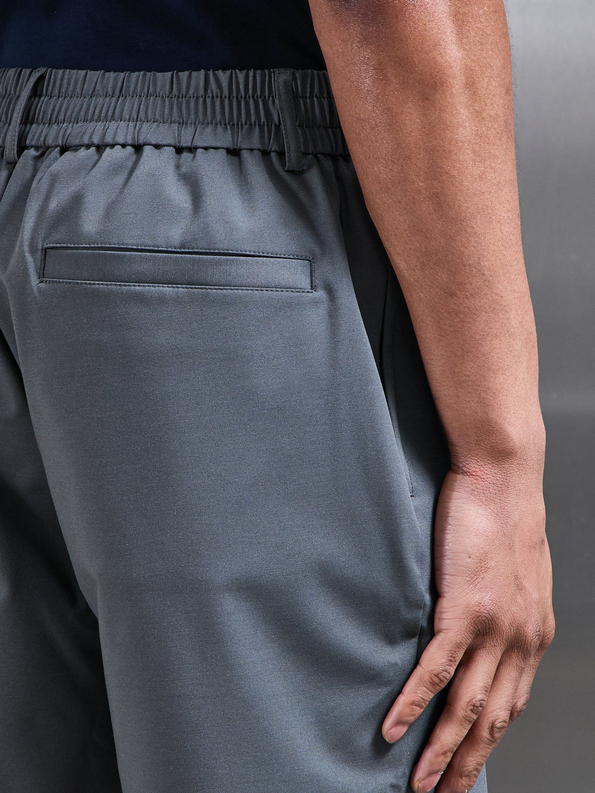 Crease Resistant Stretch Chino Short in Grey - Image 5